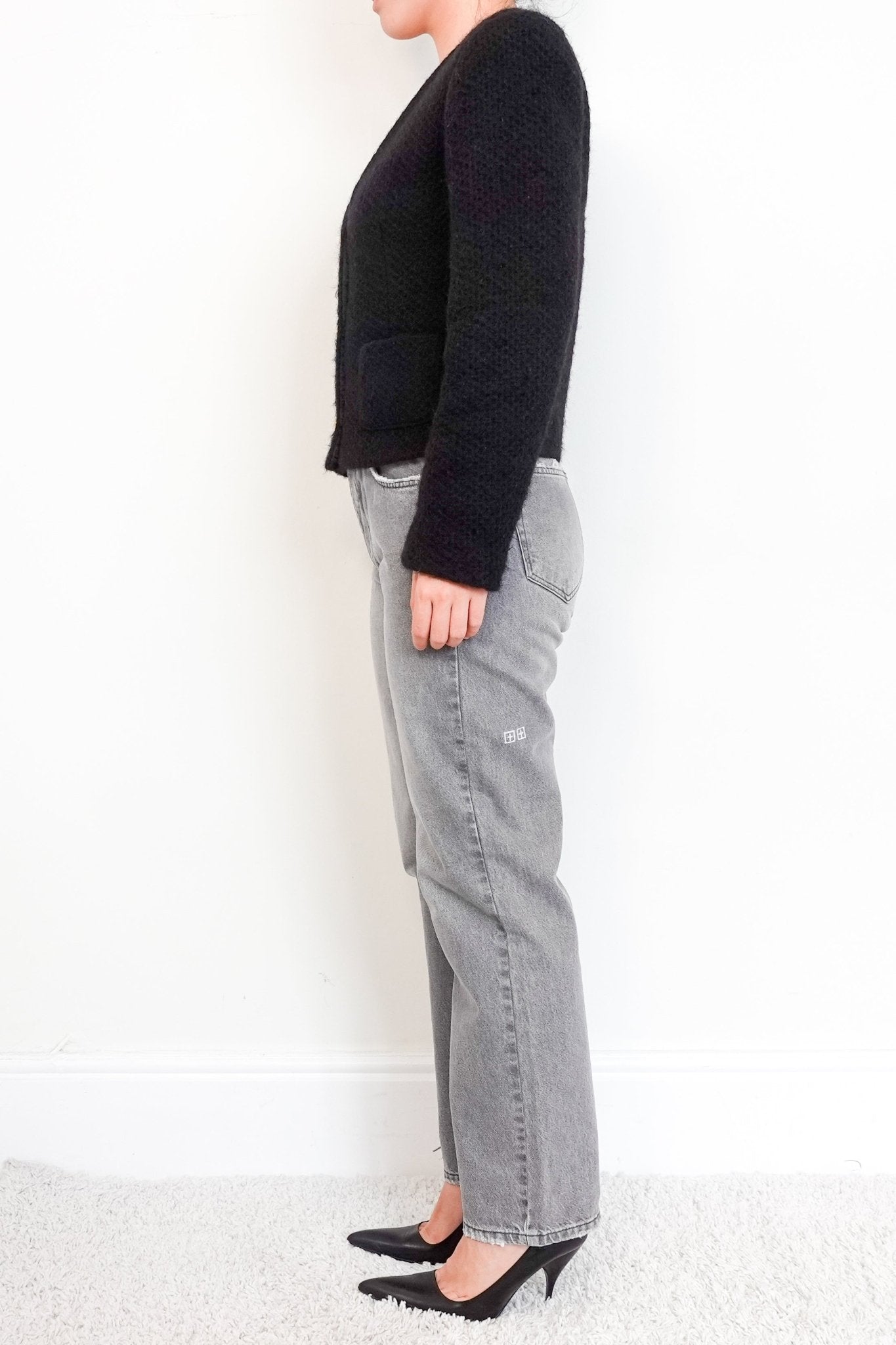 Anine Bing Boucle Black Cropped Jacket | Authentic Preloved - Reloved Again