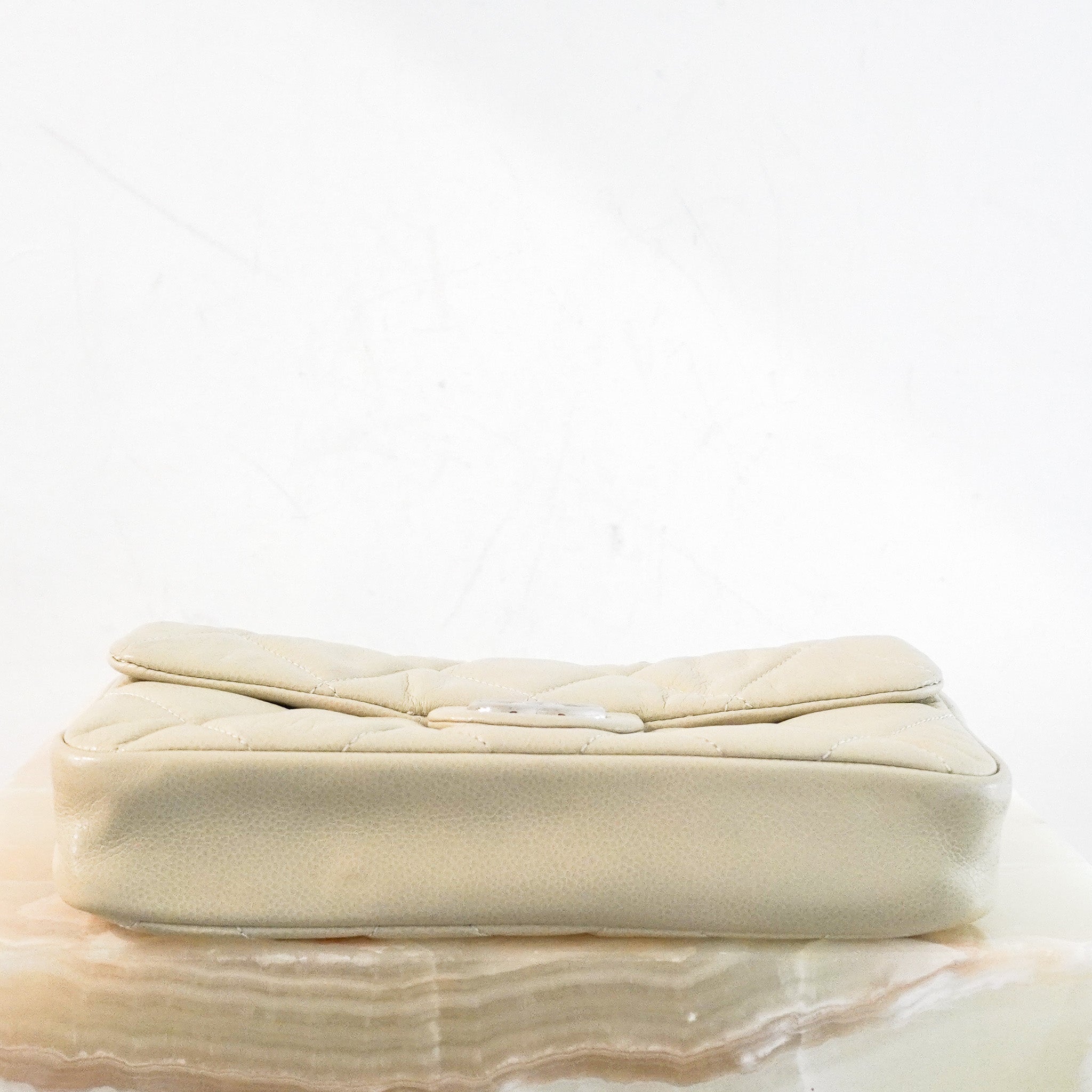 RARE Chanel Nature Glazed Caviar Quilted Flap Shoulder Bag RRP £5100 | Authentic Preloved - Reloved Again