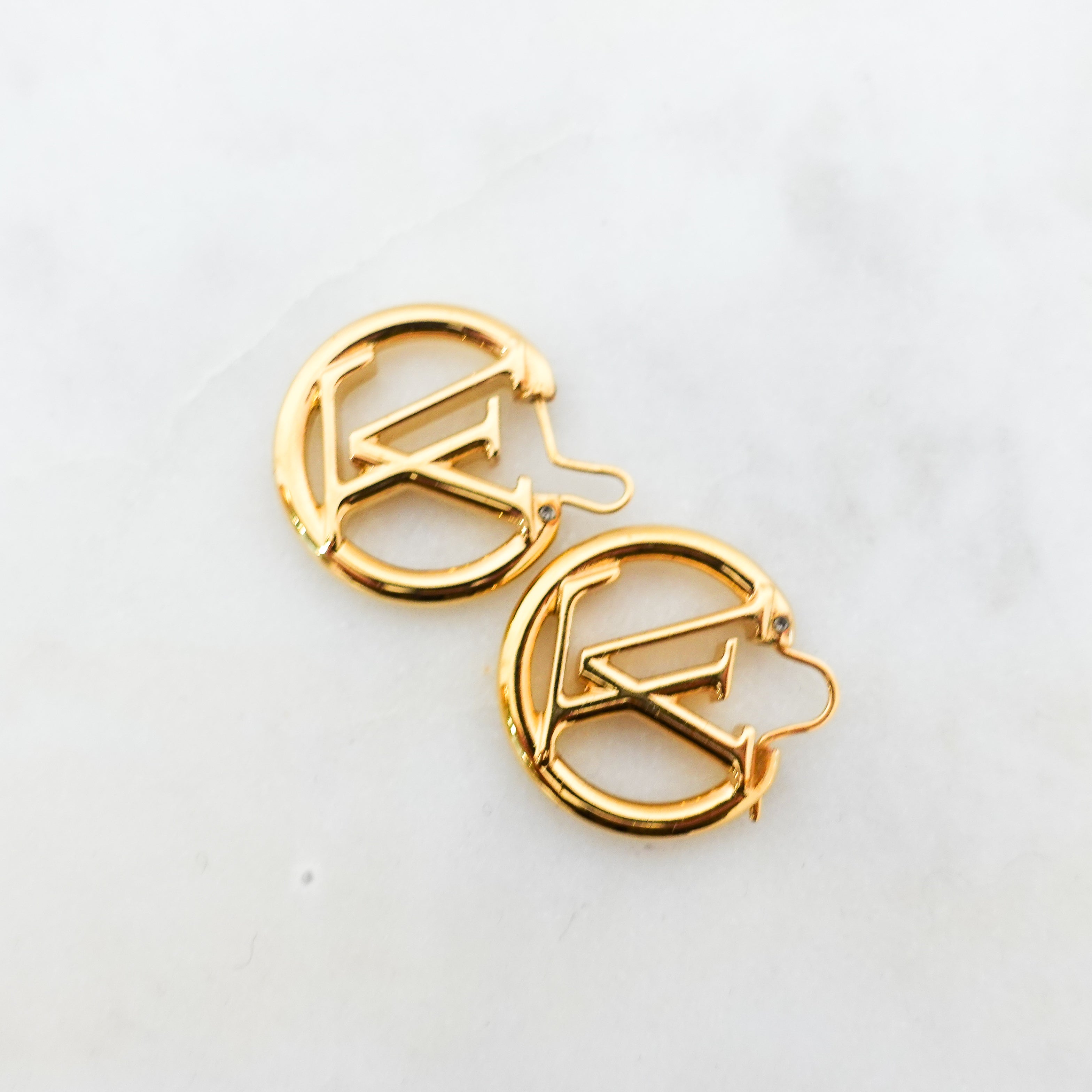 Gold louise PM  Hoop Earings RRP £390