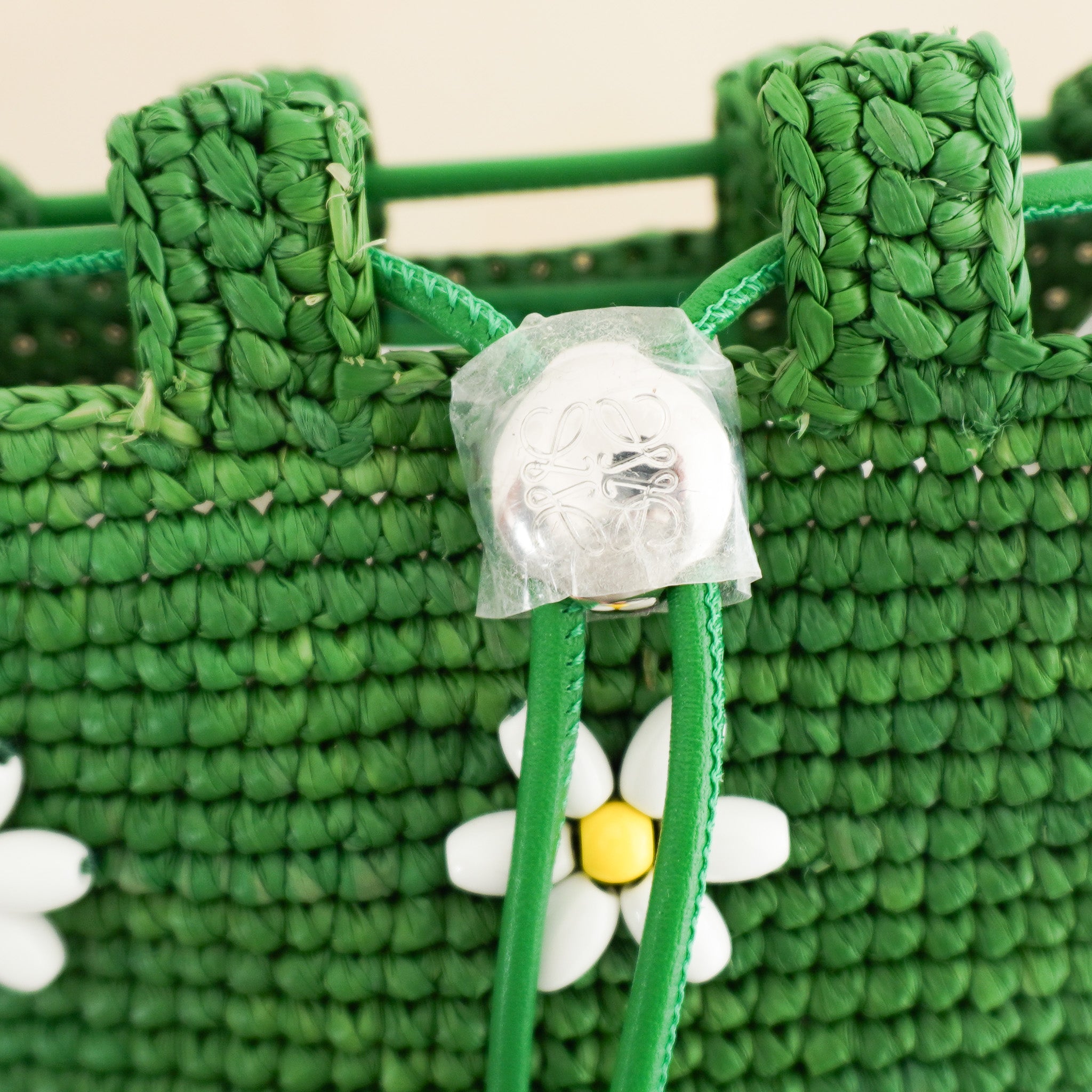 Loewe x Paula Ibiza Drawstring Pocket Bag in Green RRP £750 | Authentic Preloved - Reloved Again