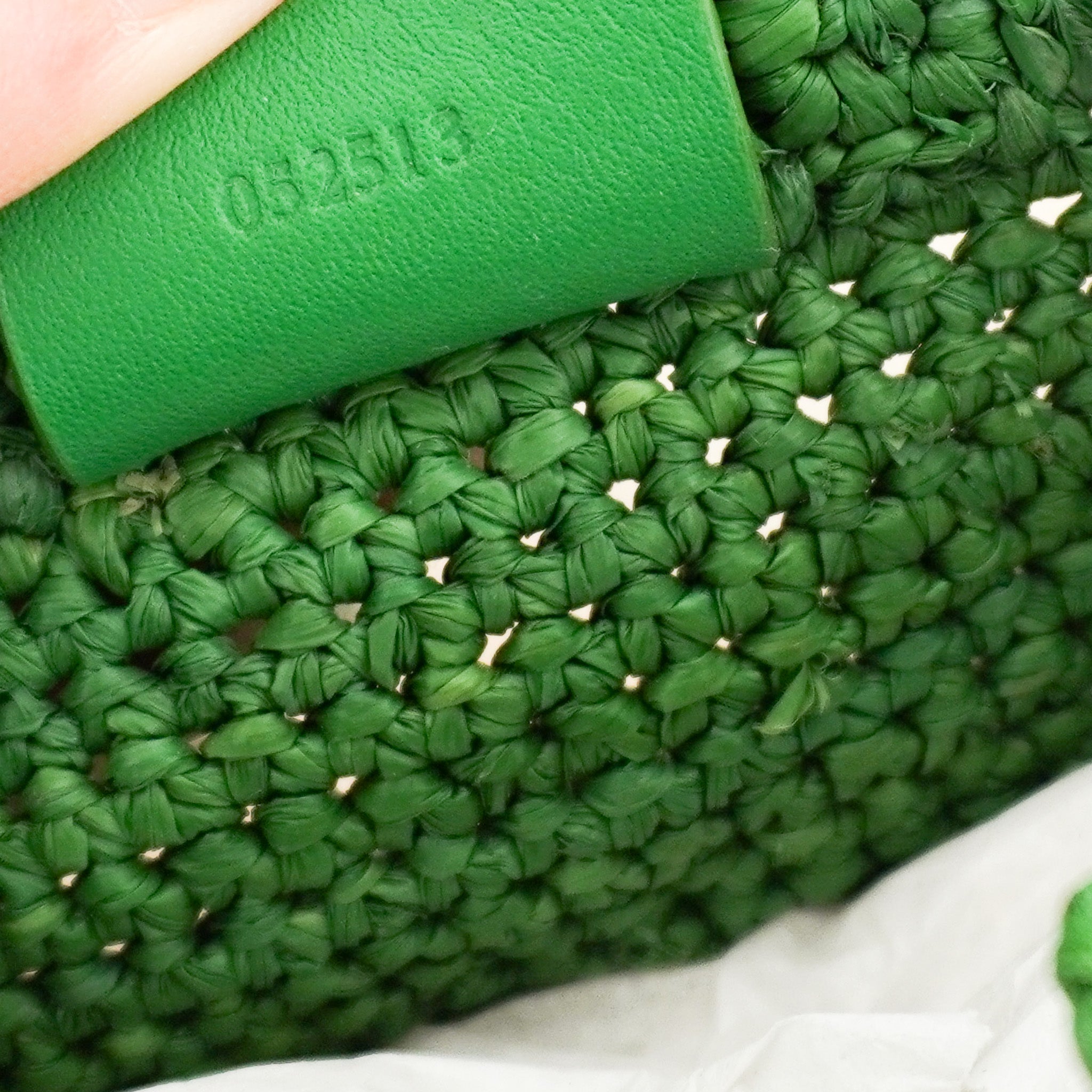 Loewe x Paula Ibiza Drawstring Pocket Bag in Green RRP £750 | Authentic Preloved - Reloved Again