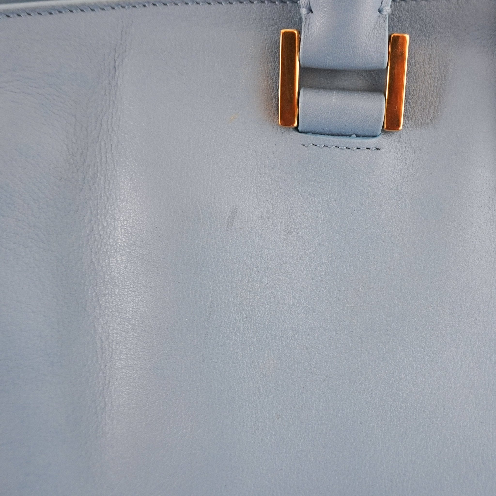 Saint Laurent Y Ligne Cabas Bag in Light Blue RRP £1800 | Authentic Preloved - Reloved Again