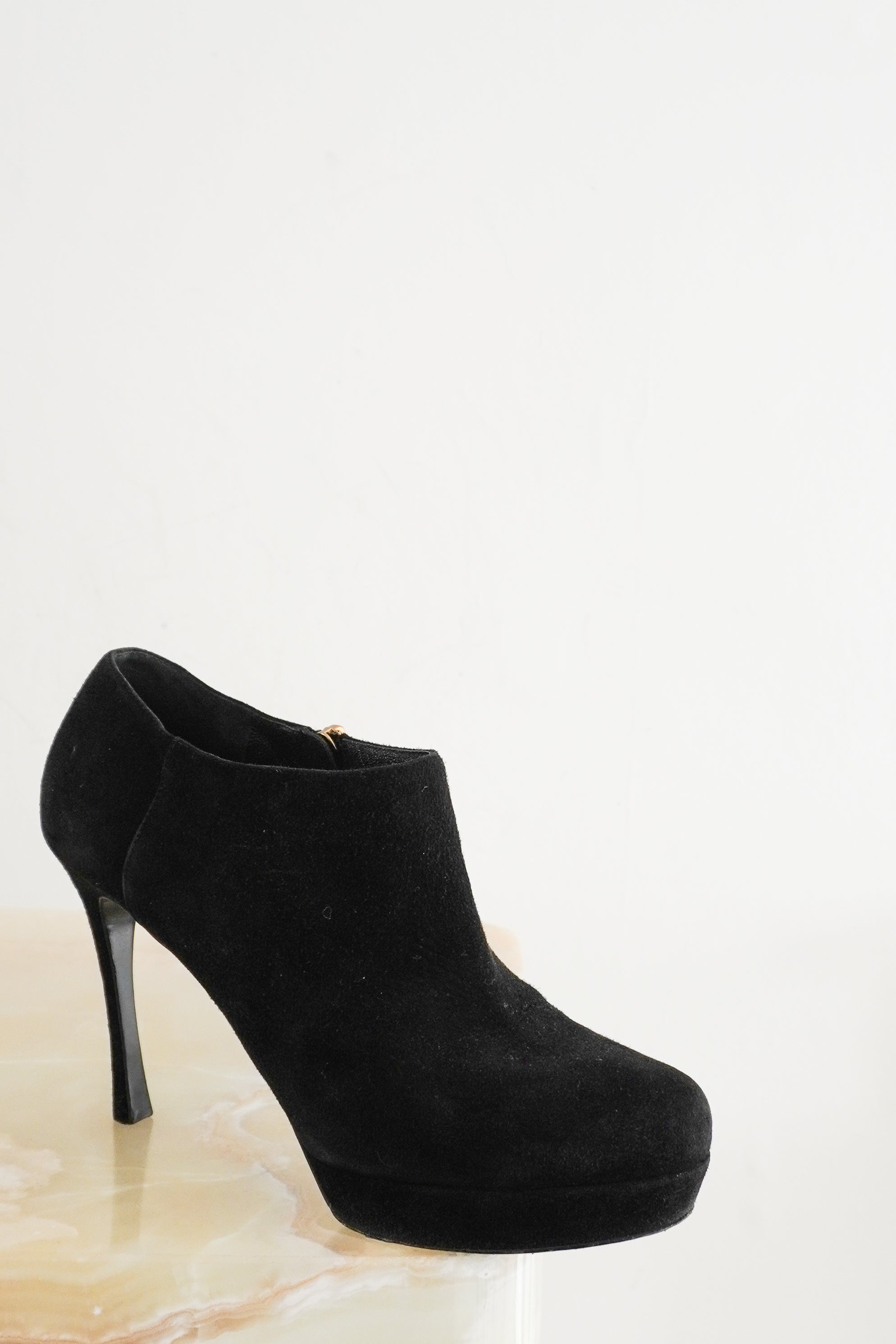 Saint Laurent Suede Boot Heels RRP £550 | Authentic Preloved