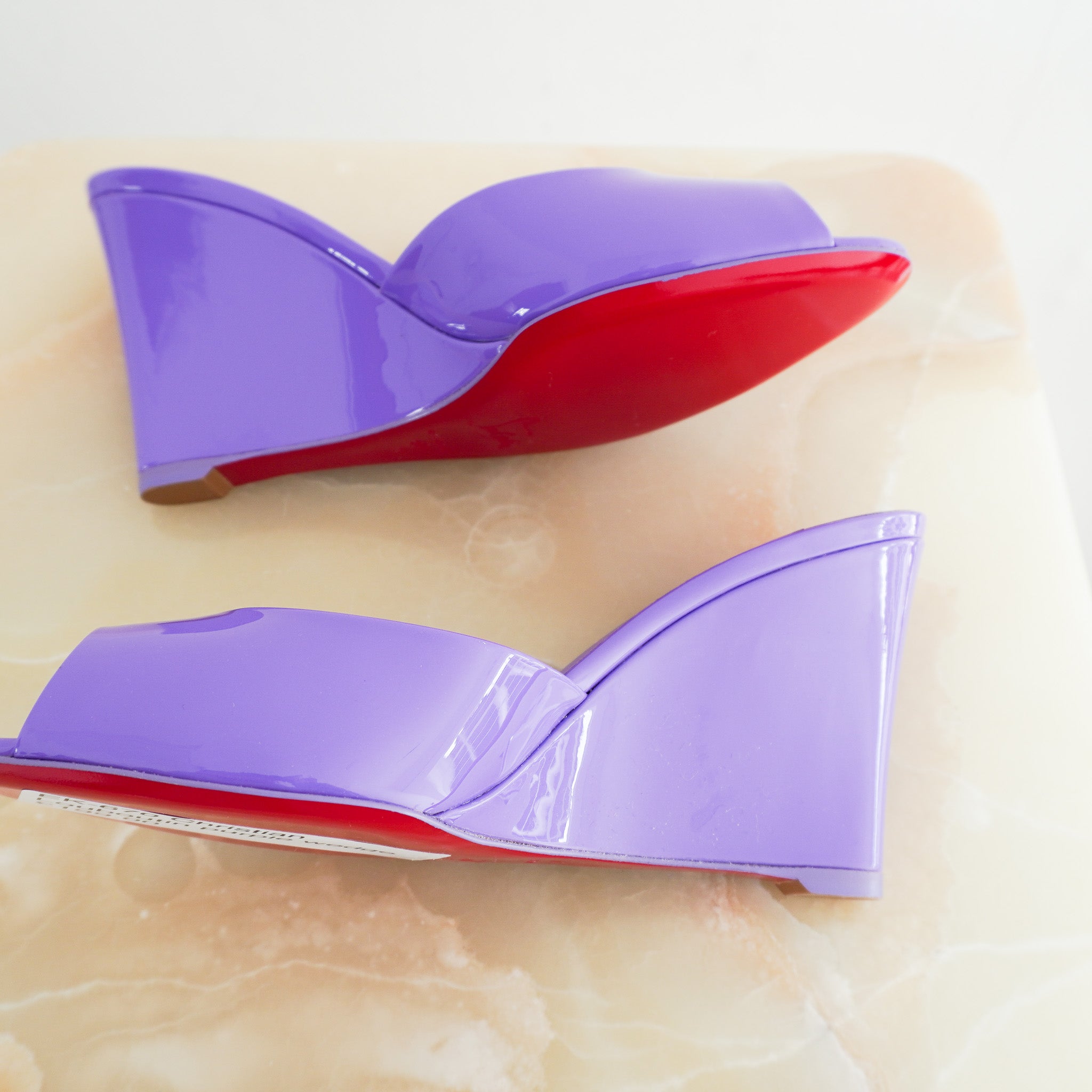 New Christian Louboutin Me Dolly Zeppa Patent Wedges RRP £665 | Authentic Preloved - Reloved Again