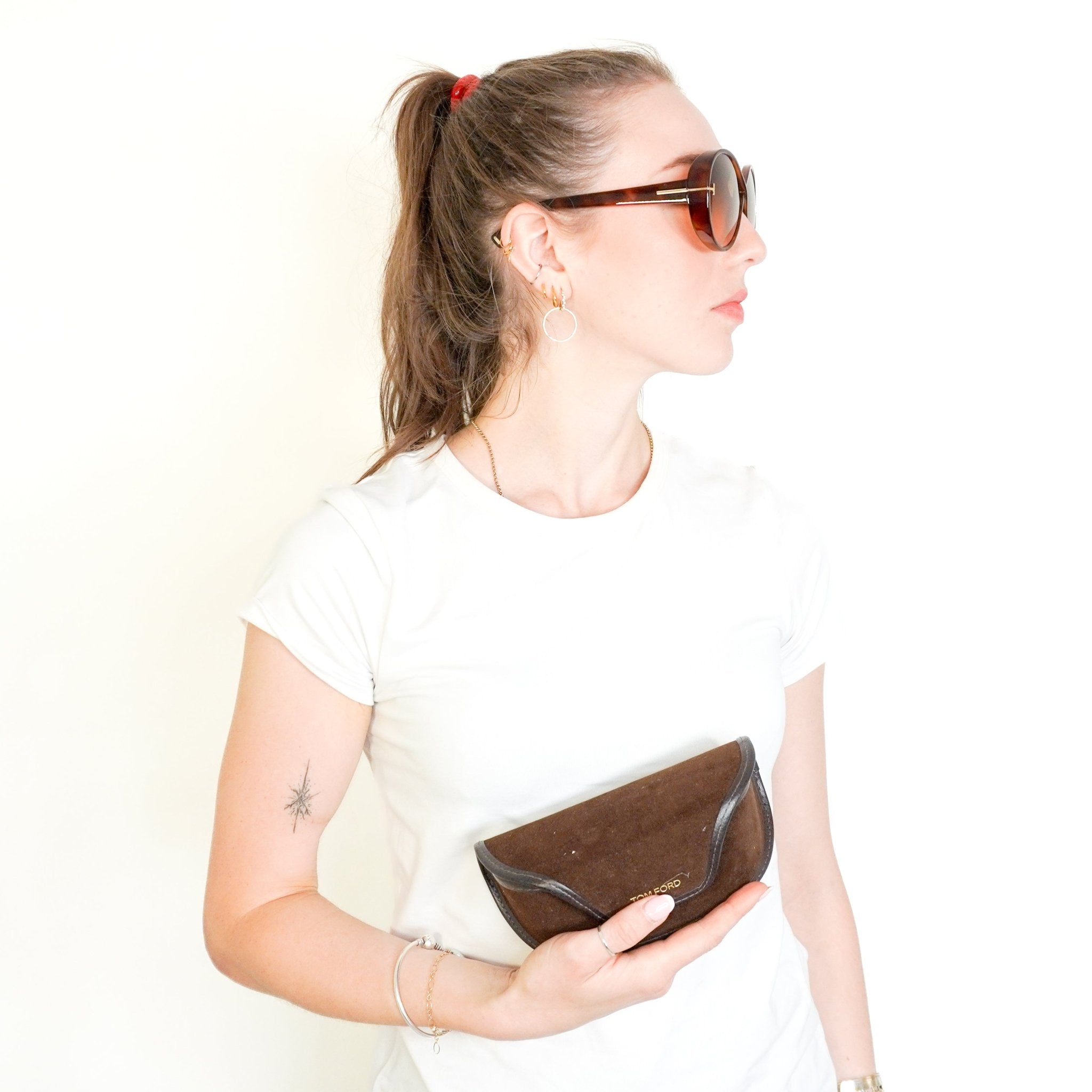 Tom Ford Edie-02 TF1116 53F Brown Havana Round Sunglasses (RRP £400) | Authentic Preloved FINAL SALE - Reloved Again