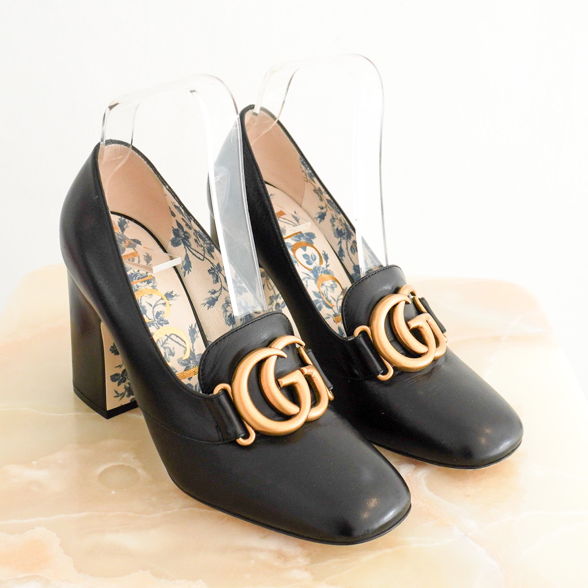Gucci Marmont Victoire Black Pumps (RRP £815) | Authentic Preloved