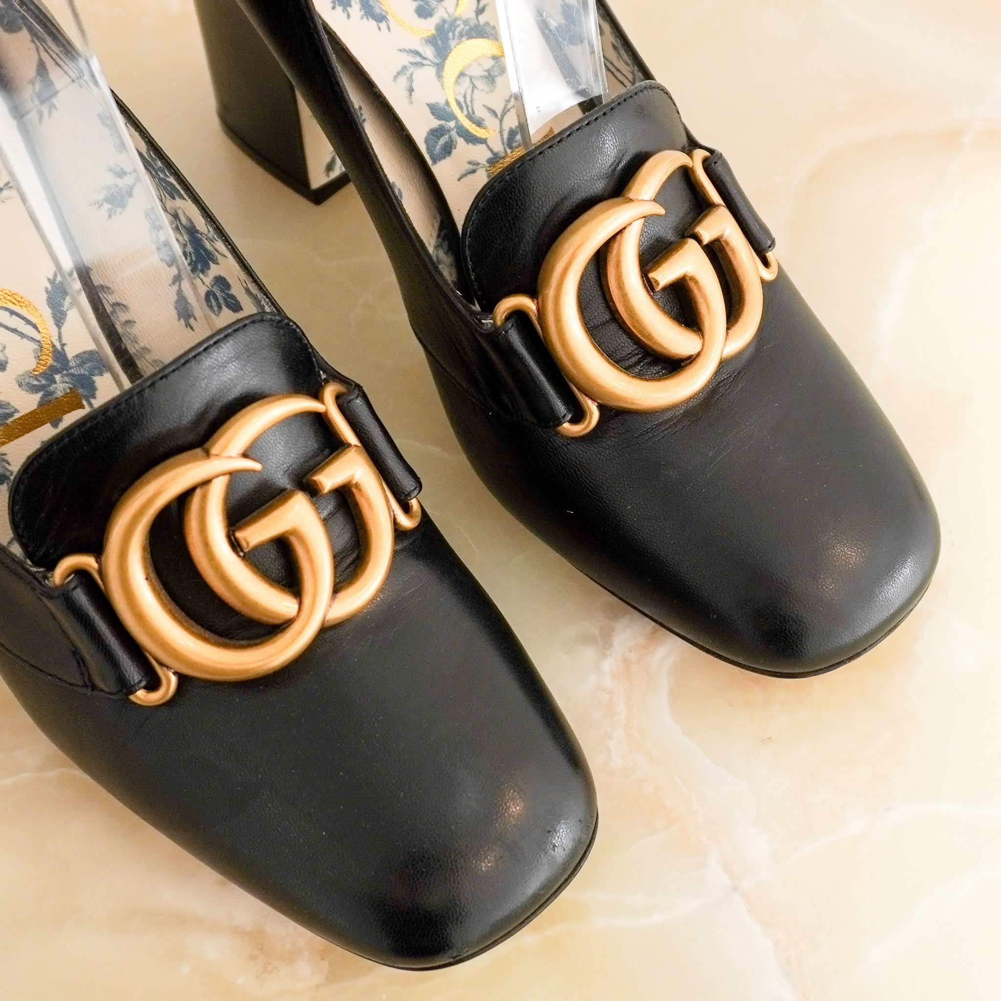 Gucci Marmont Victoire Black Pumps (RRP £815) | Authentic Preloved
