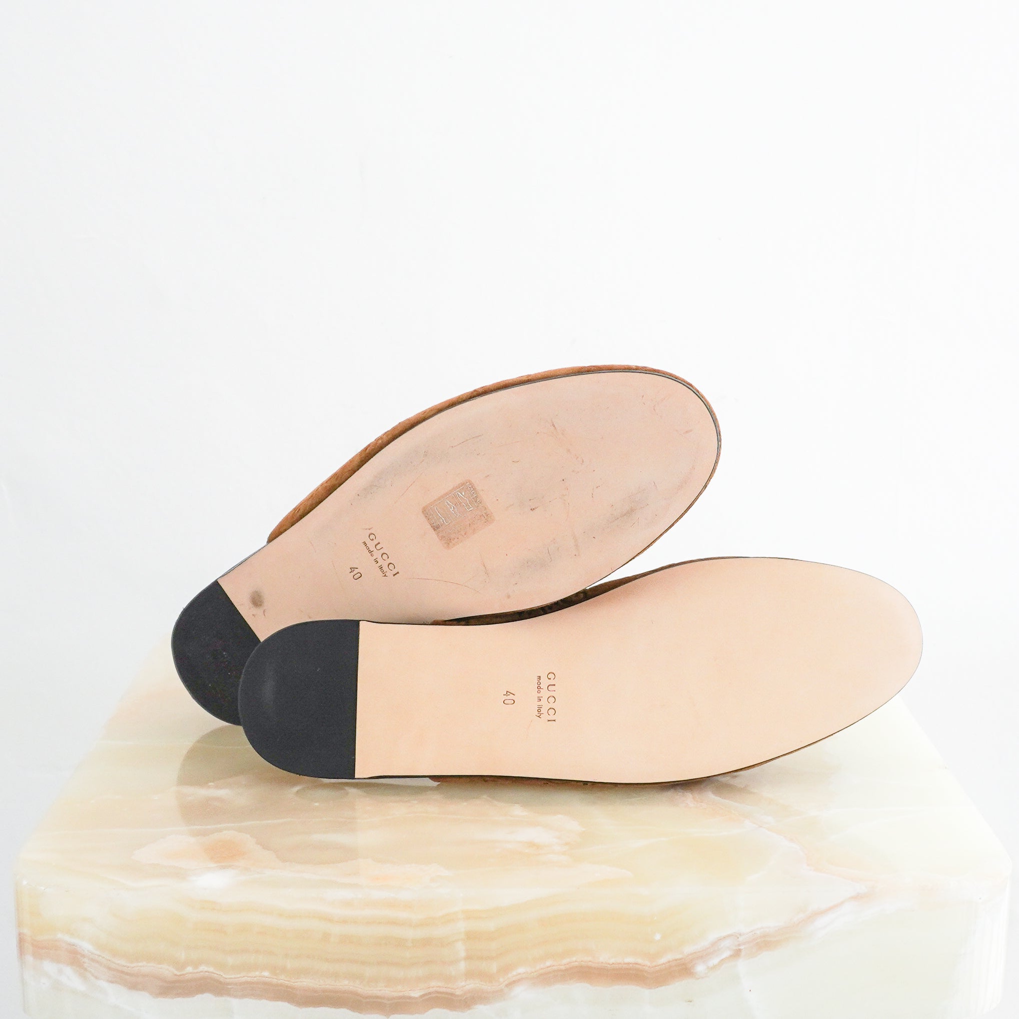 NEW Gucci Pepper Brown Suede GG Annette Mules RRP £710 | Authentic Preloved - Reloved Again
