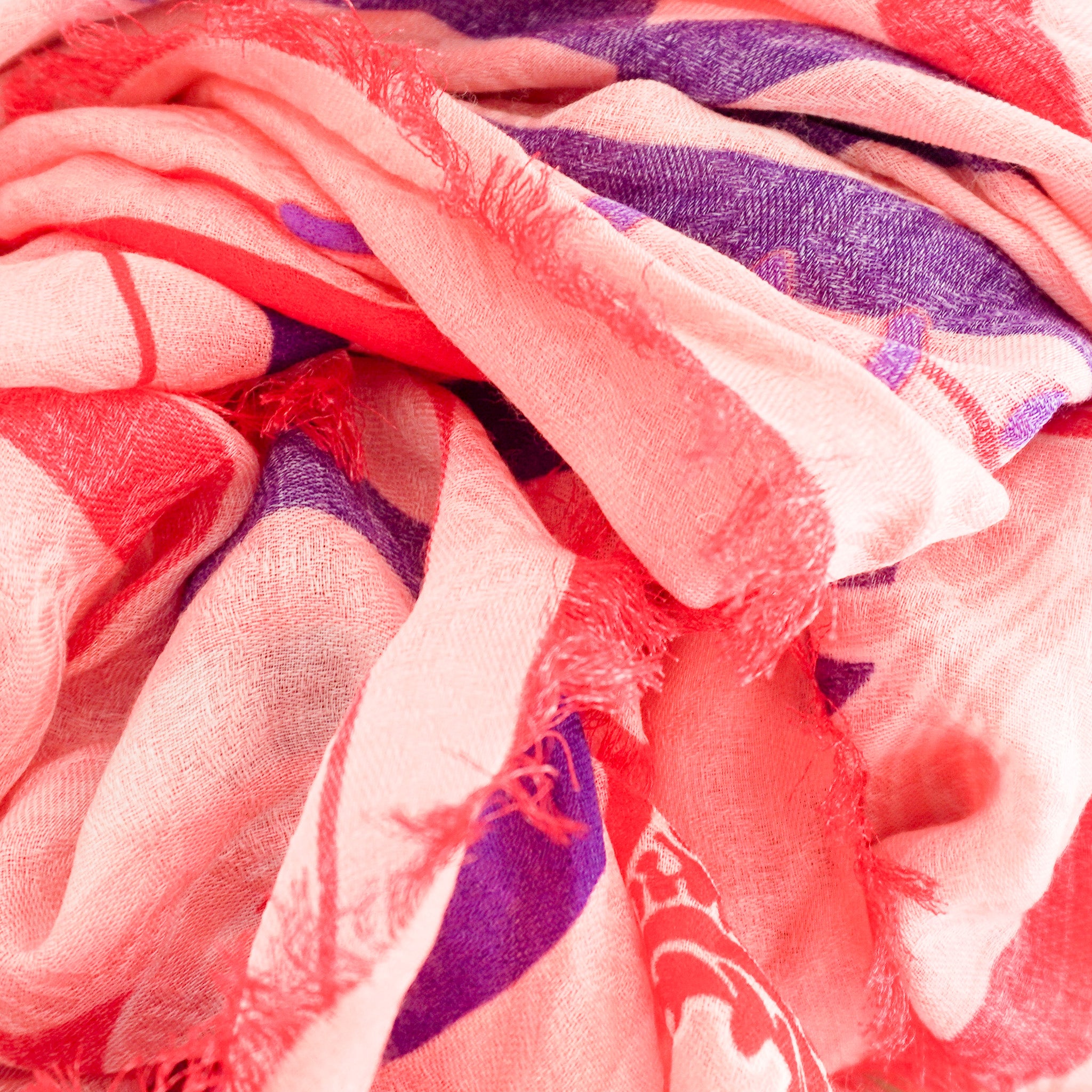 Etro Pink Patterned Wool Scarf (RRP £243) | Authentic Preloved FINAL SALE