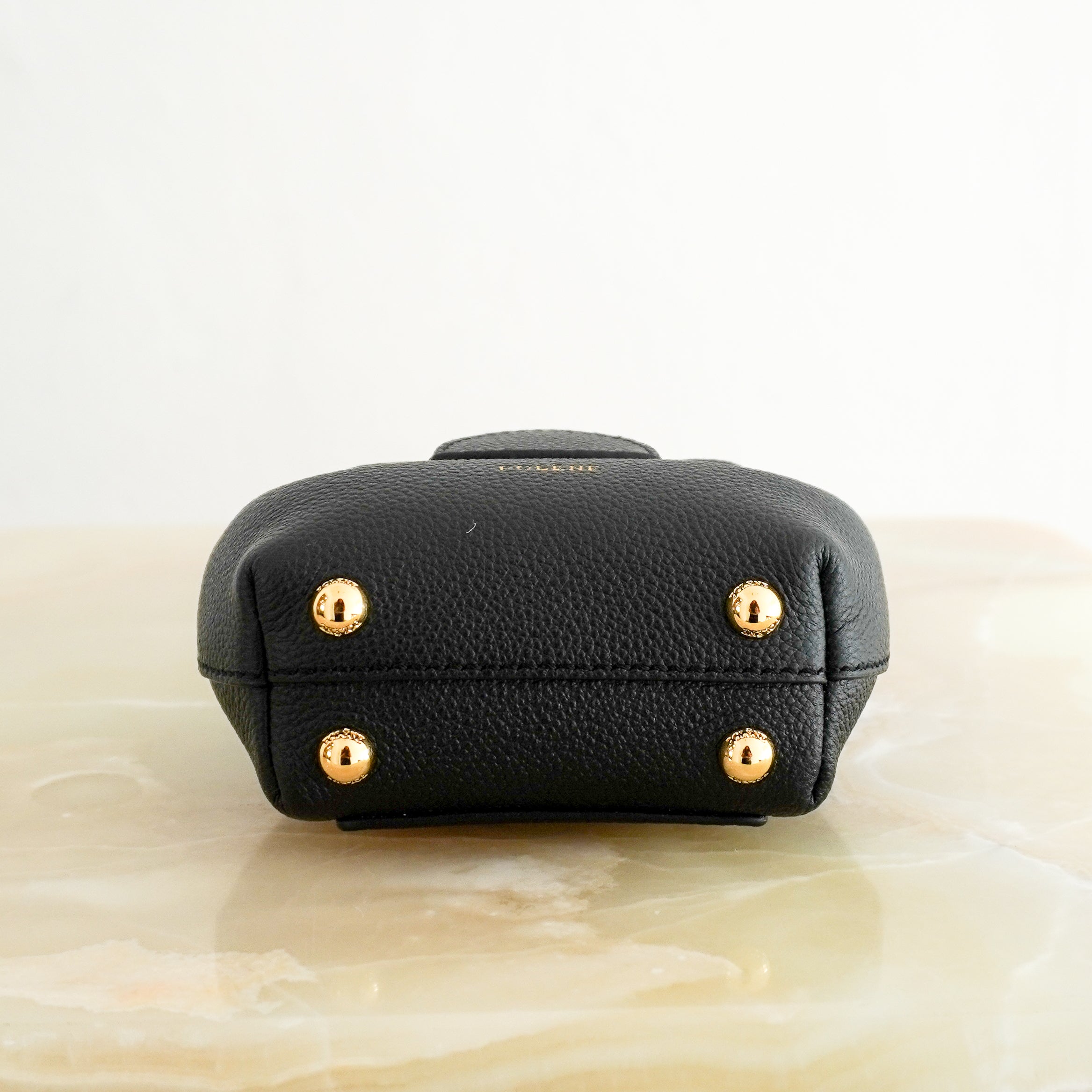 NEW Polène Numéro Un Micro Bag in Textured Black (RRP £160) | Authentic Preloved
