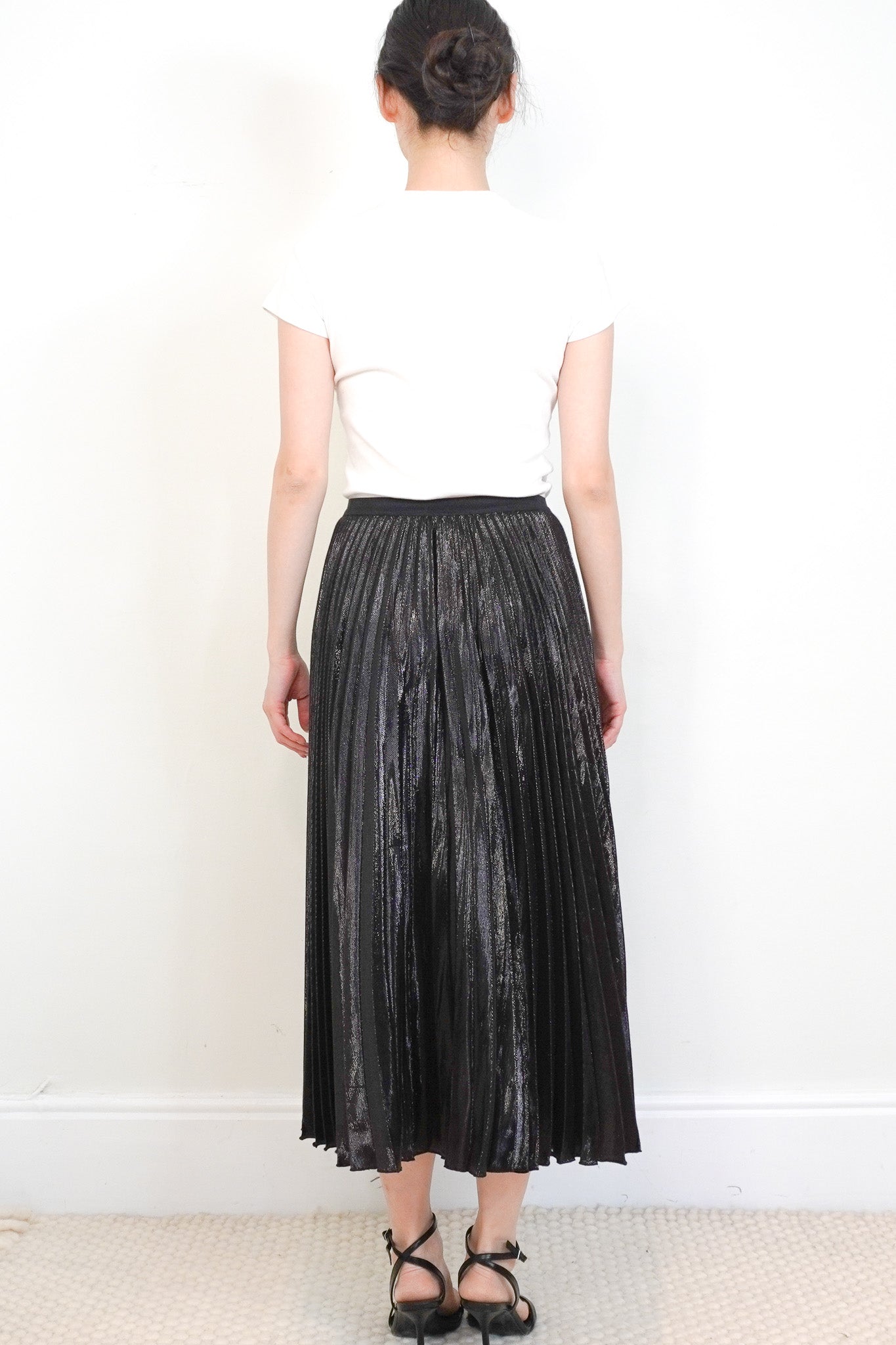 Diane Von Furstenberg Black Metallic Maxi Skirt RRP £350 | Authentic Preloved - Reloved Again