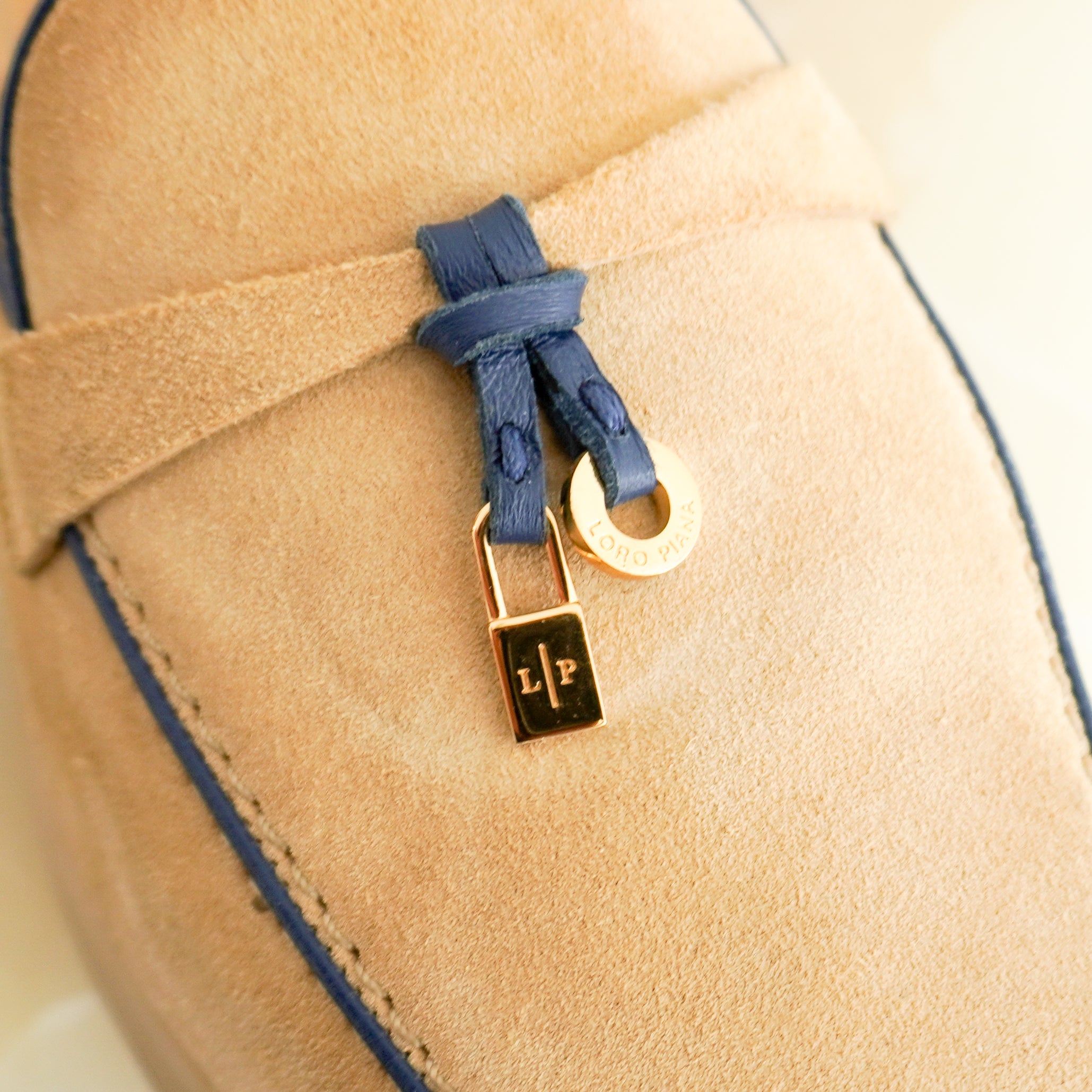 Loro Piana Summer Charms Walk Loafers in Beige Suede (RRP £620) | Authentic Preloved