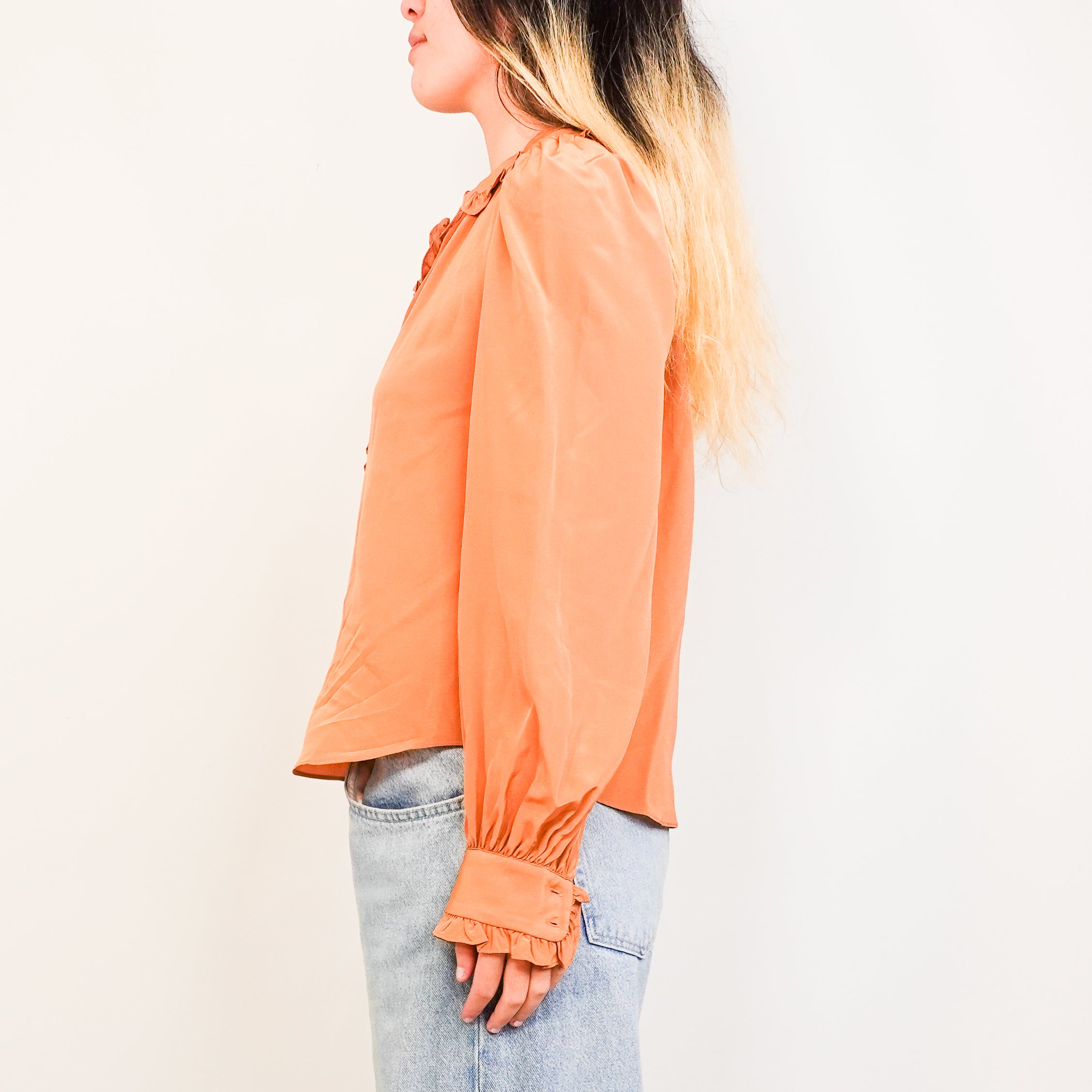 Silk Orange Blouse RRP £80