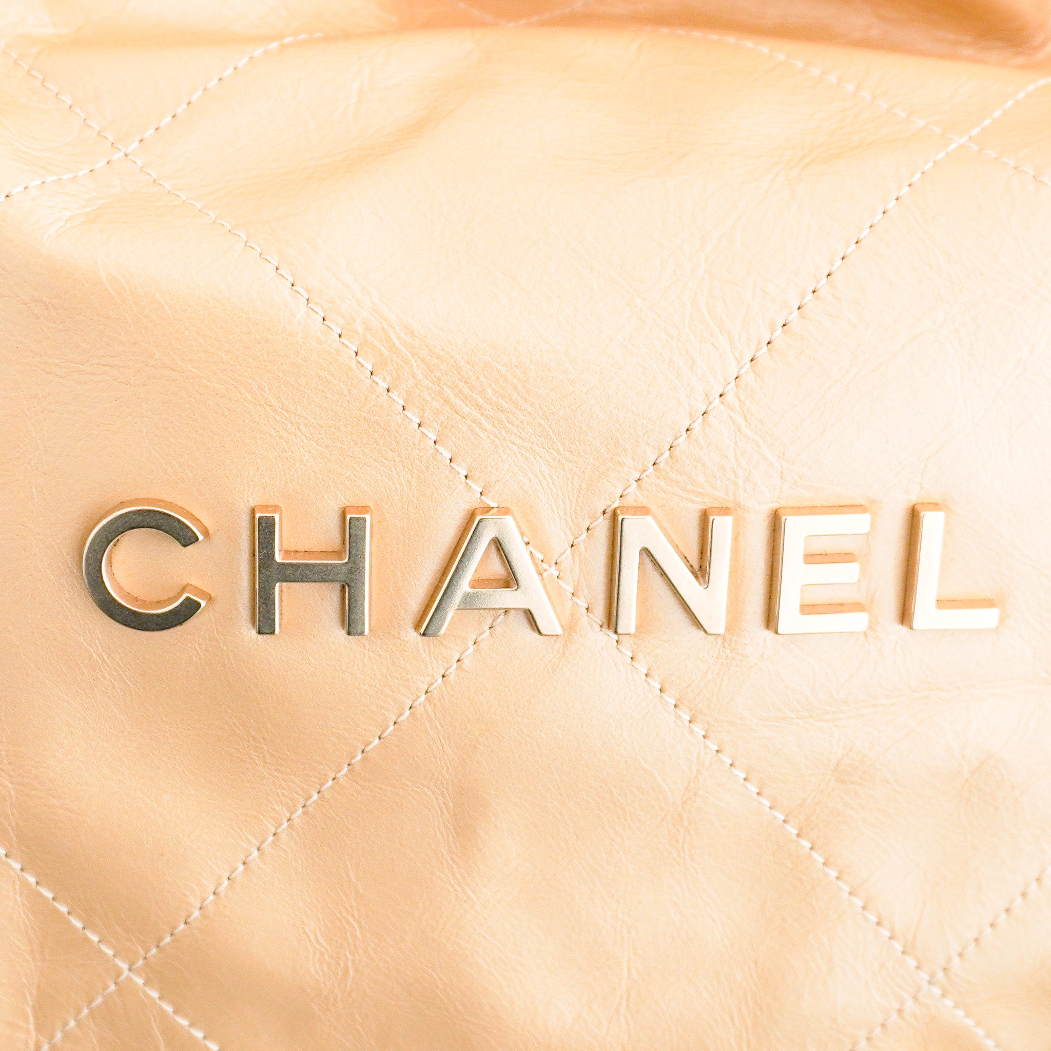 NEW Chanel 22 Small Hobo Bag in Gold Shiny Calfskin | Authentic Preloved