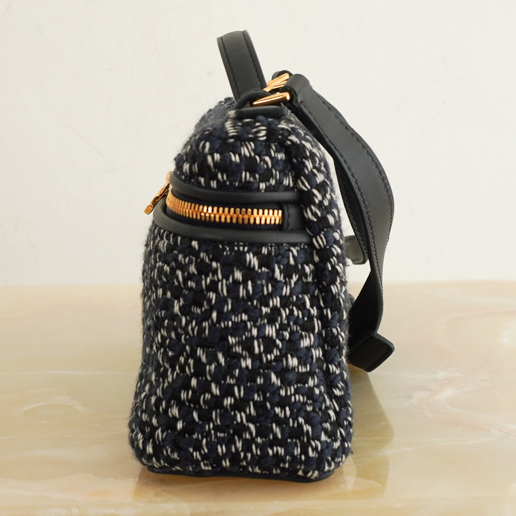 Loro Piana Extra Pocket Tweed Bag L29 RRP £2500   | Authentic Preloved