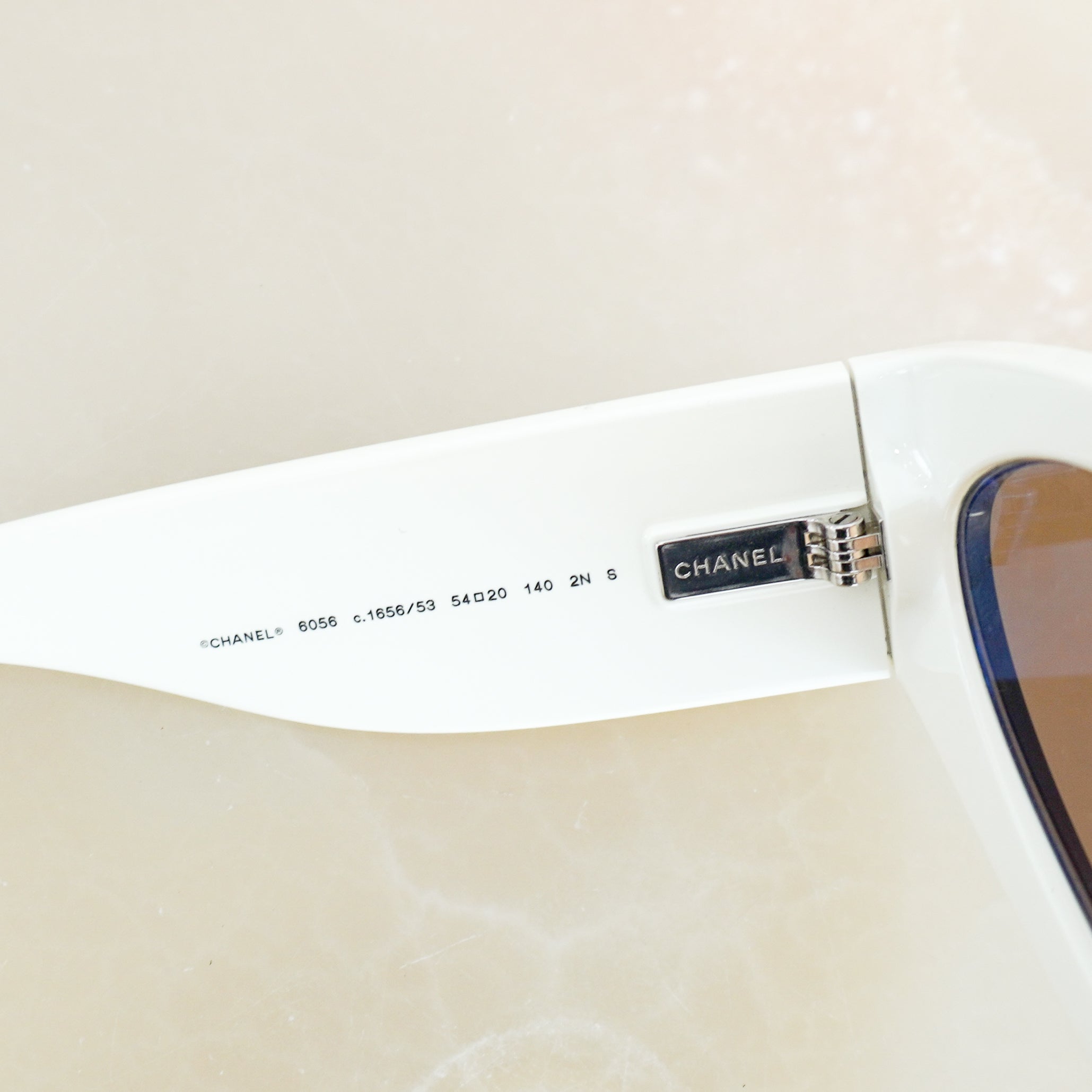 CURRENT SEASON Chanel 6056 Black & White Cat-Eye Sunglasses (RRP £385) | Authentic Preloved FINAL SALE - Reloved Again
