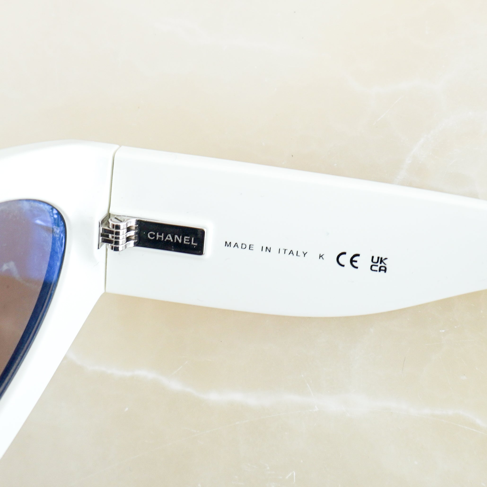 CURRENT SEASON Chanel 6056 Black & White Cat-Eye Sunglasses (RRP £385) | Authentic Preloved FINAL SALE - Reloved Again