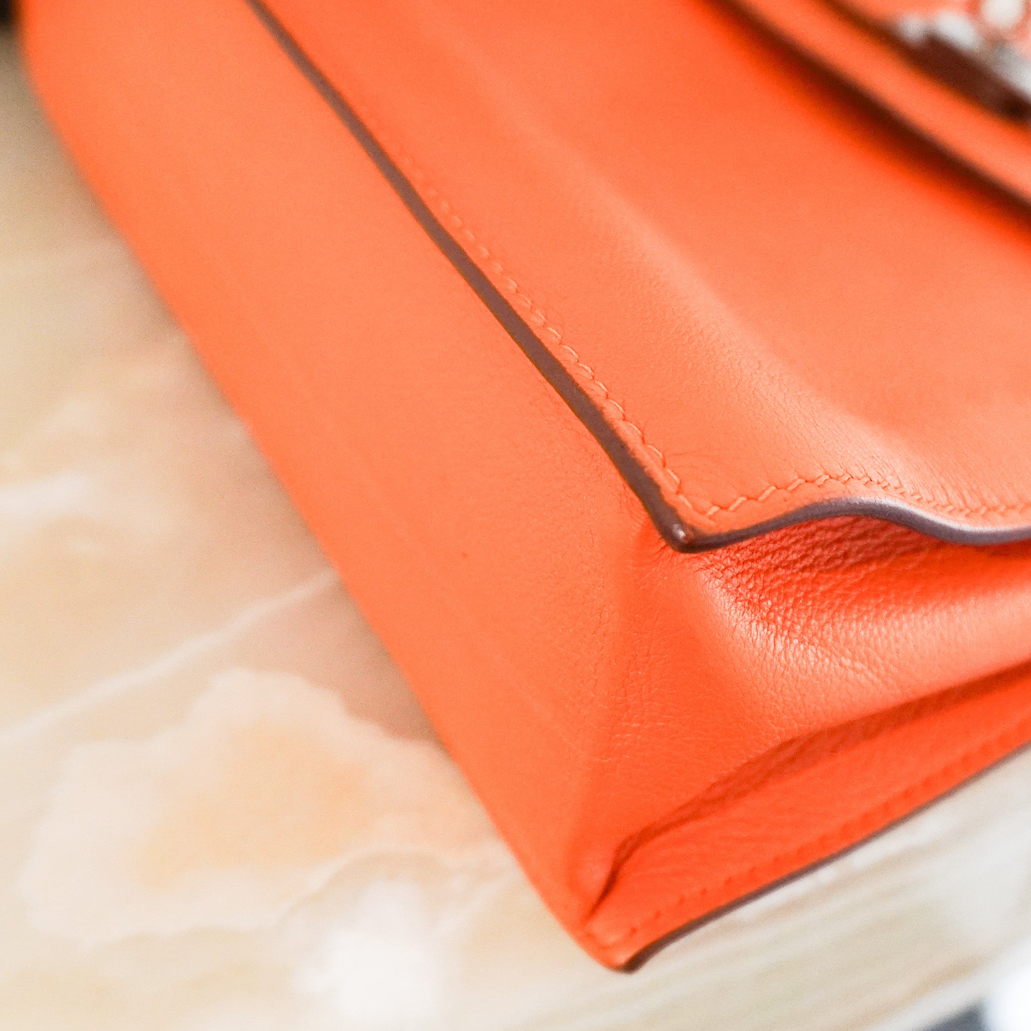 Hermès Kelly Danse Orange in Swift Leather | Authentic Preloved - Reloved Again