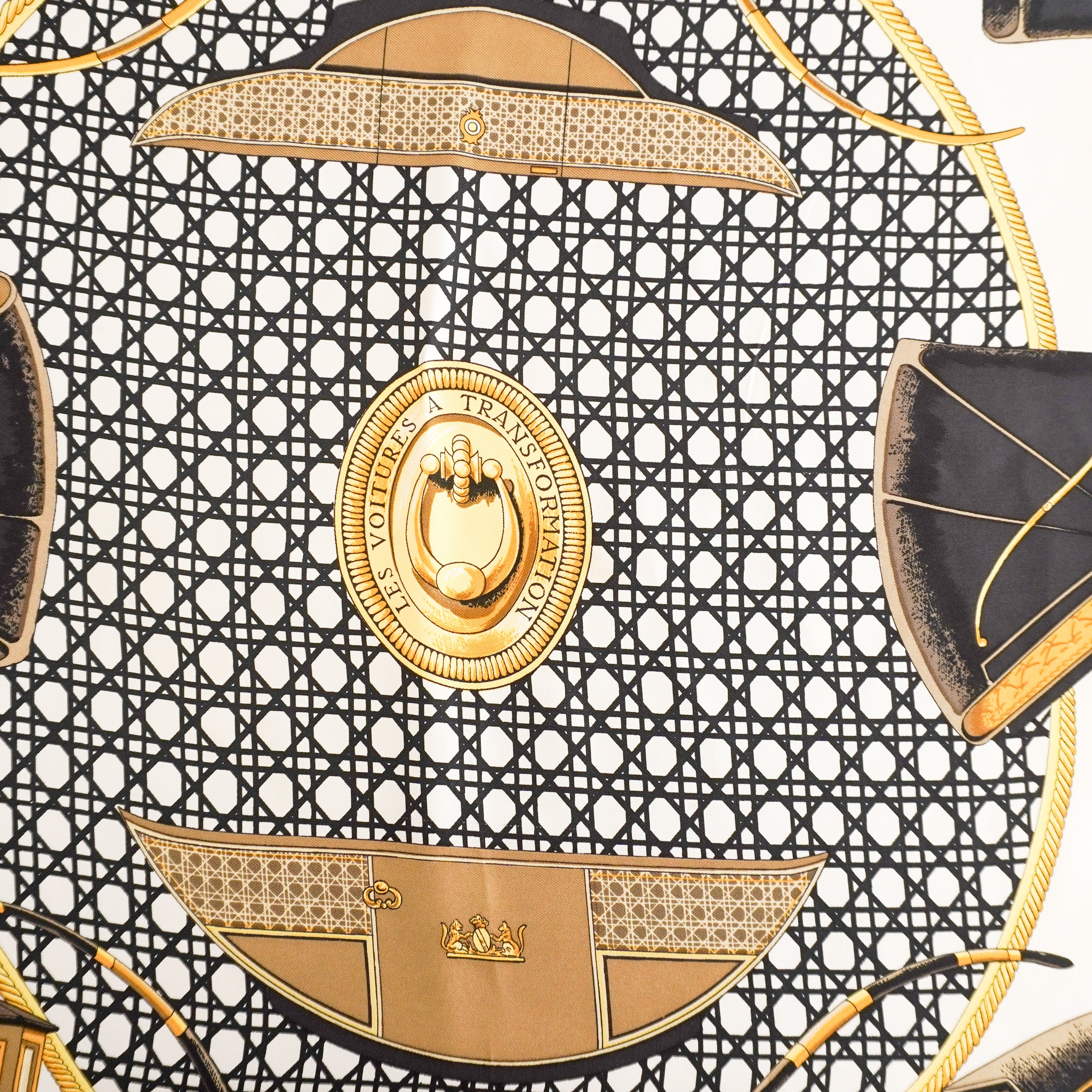 Hermès Les Voitures à Transformation Carré 90 Twill Scarf (RRP £520) | Authentic Preloved FINAL SALE