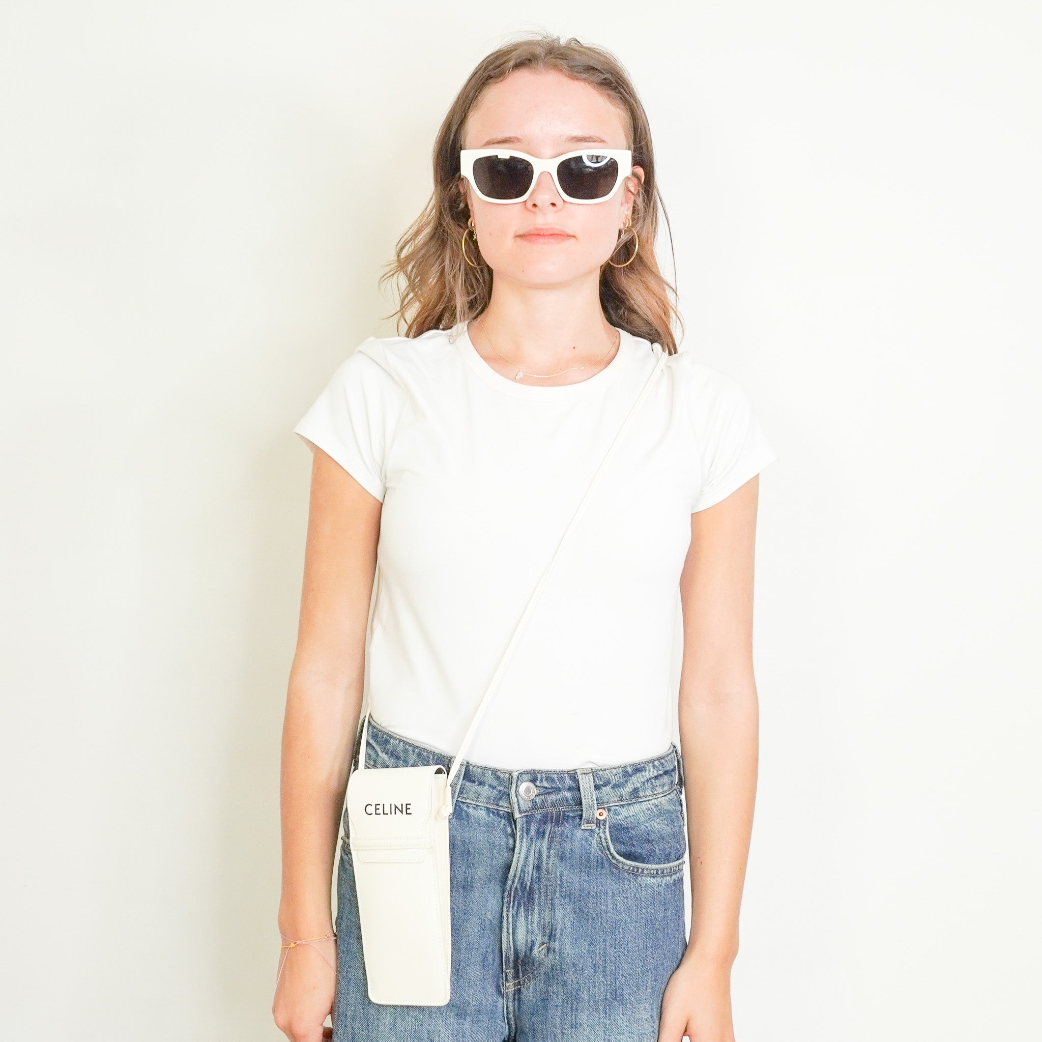 Celine White Square Sunglasses RRP £340 | Authentic Preloved FINAL SALE