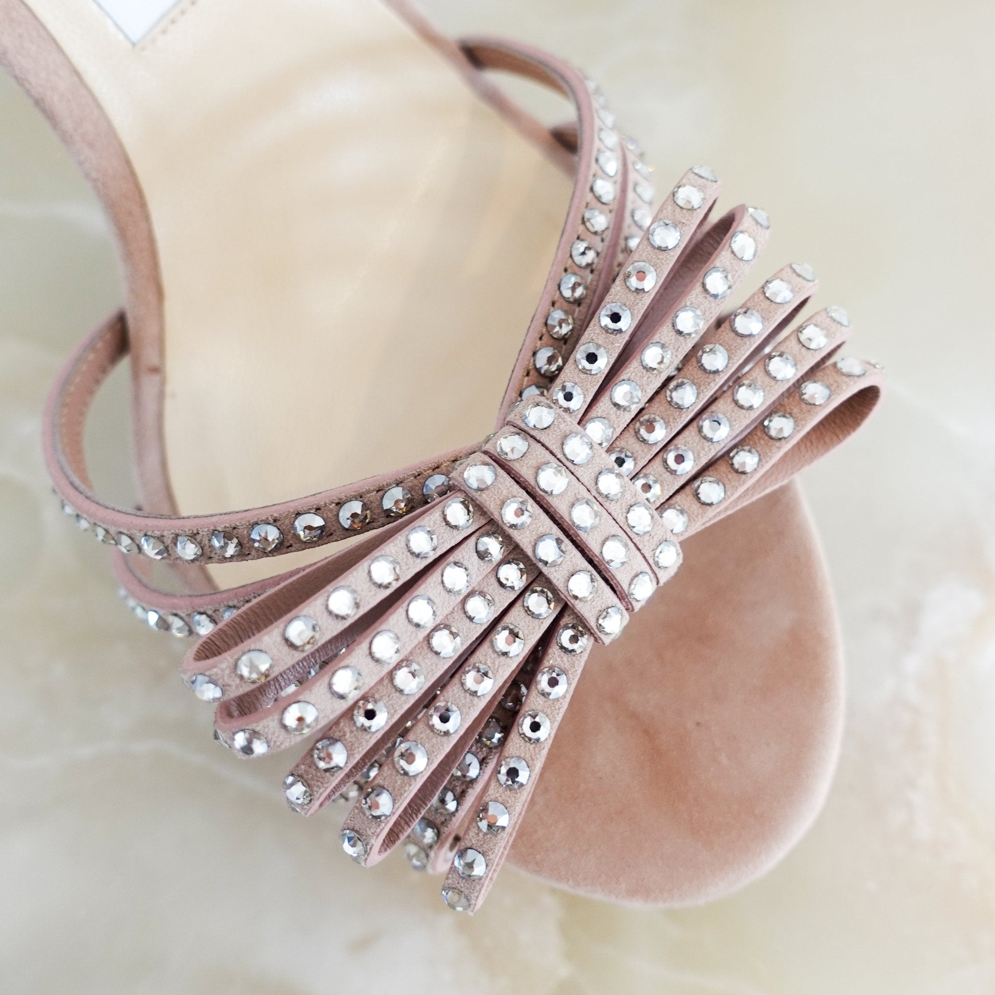 NEW Jimmy Choo Platform heels with appliqué in nude RRP £875 | Authentic Preloved - Reloved Again