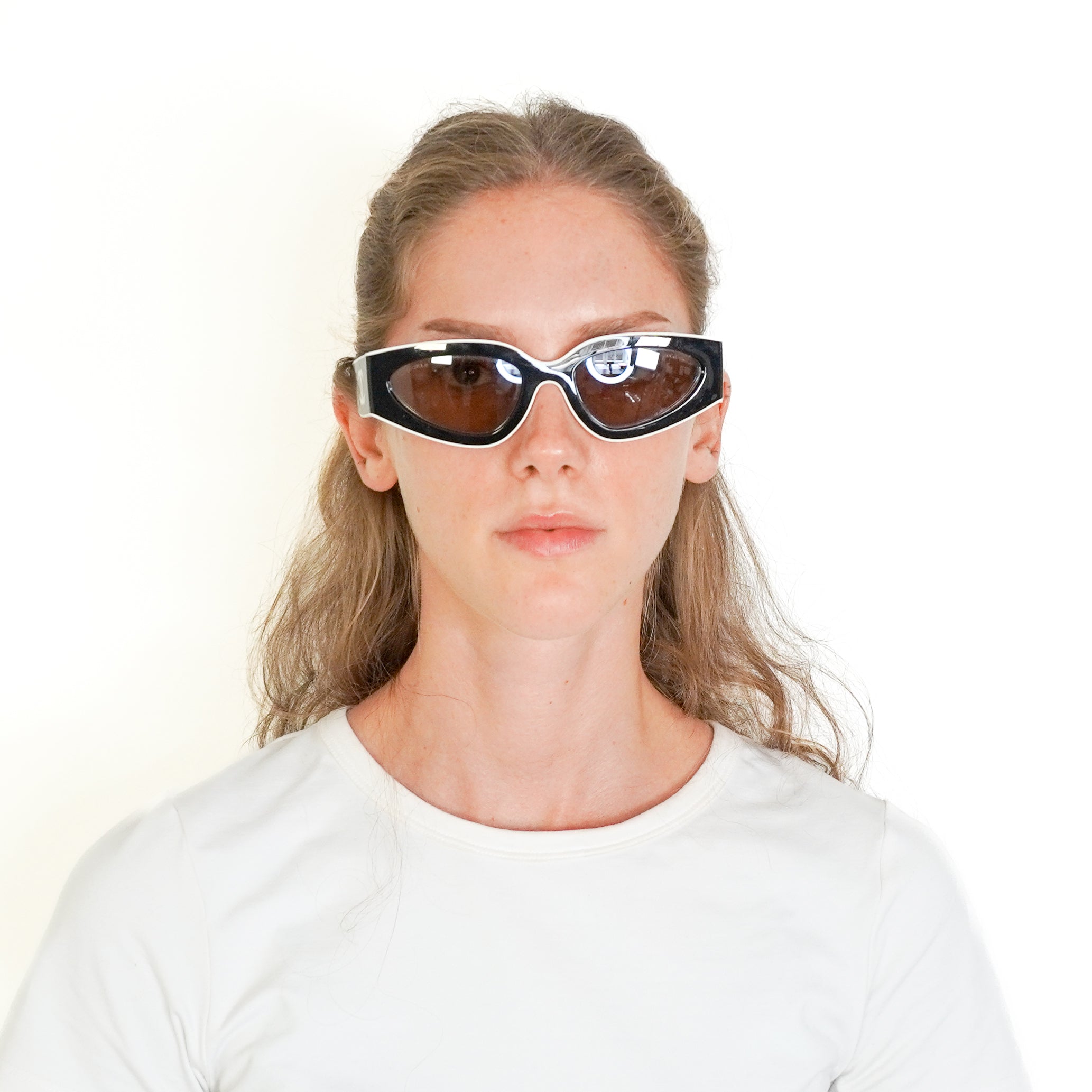 CURRENT SEASON Chanel 6056 Black & White Cat-Eye Sunglasses (RRP £385) | Authentic Preloved FINAL SALE - Reloved Again