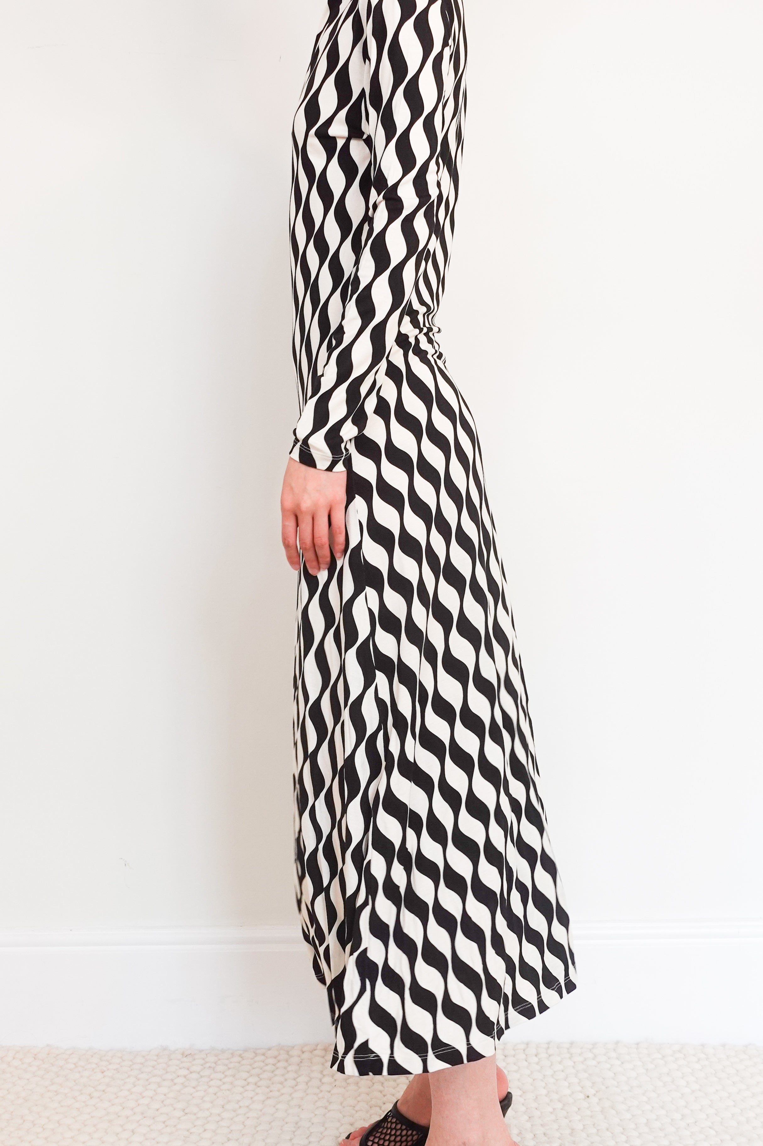 Black and white maxi dress RRP £250