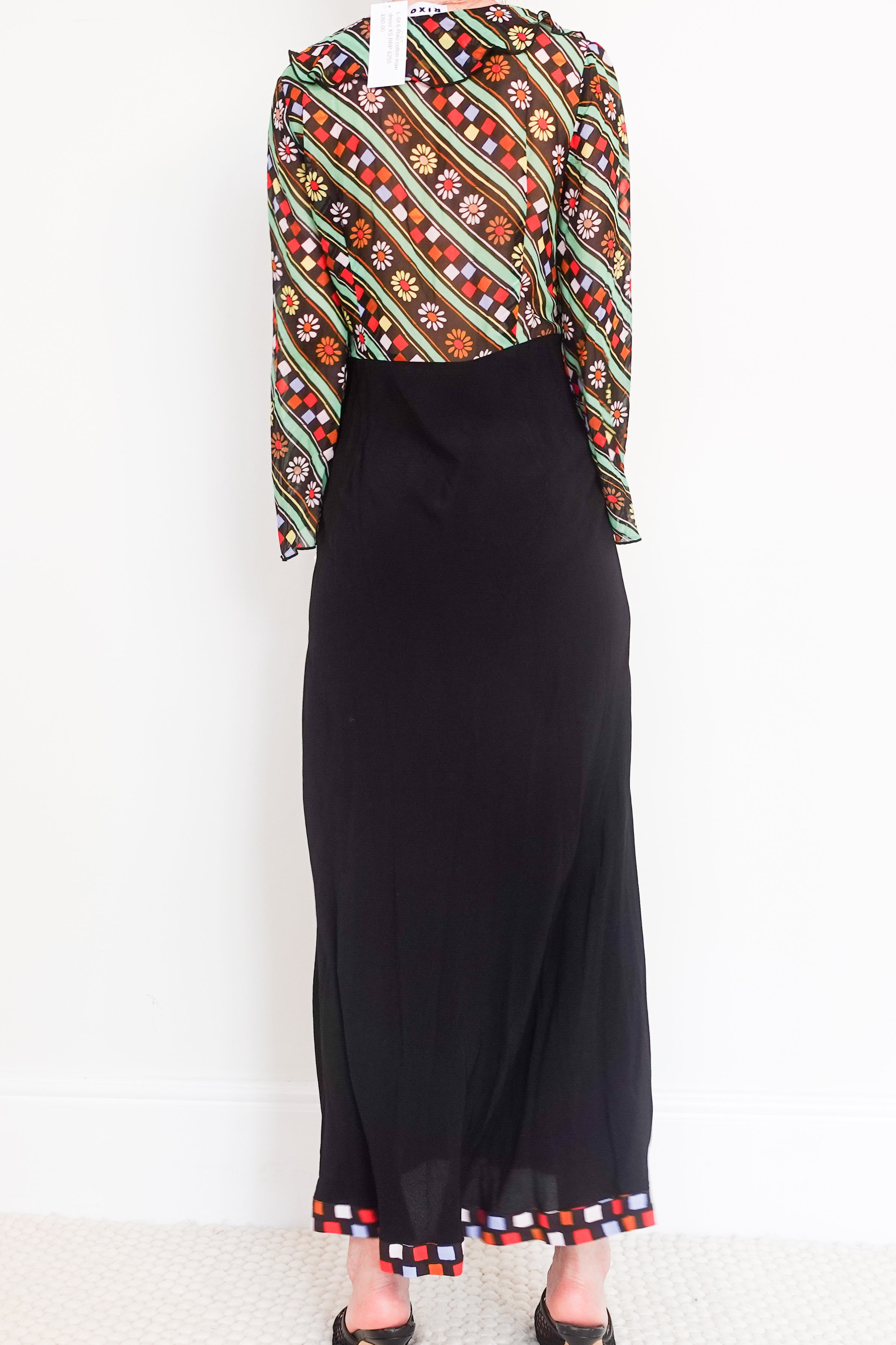 Black and floral maxi dress RRP £250