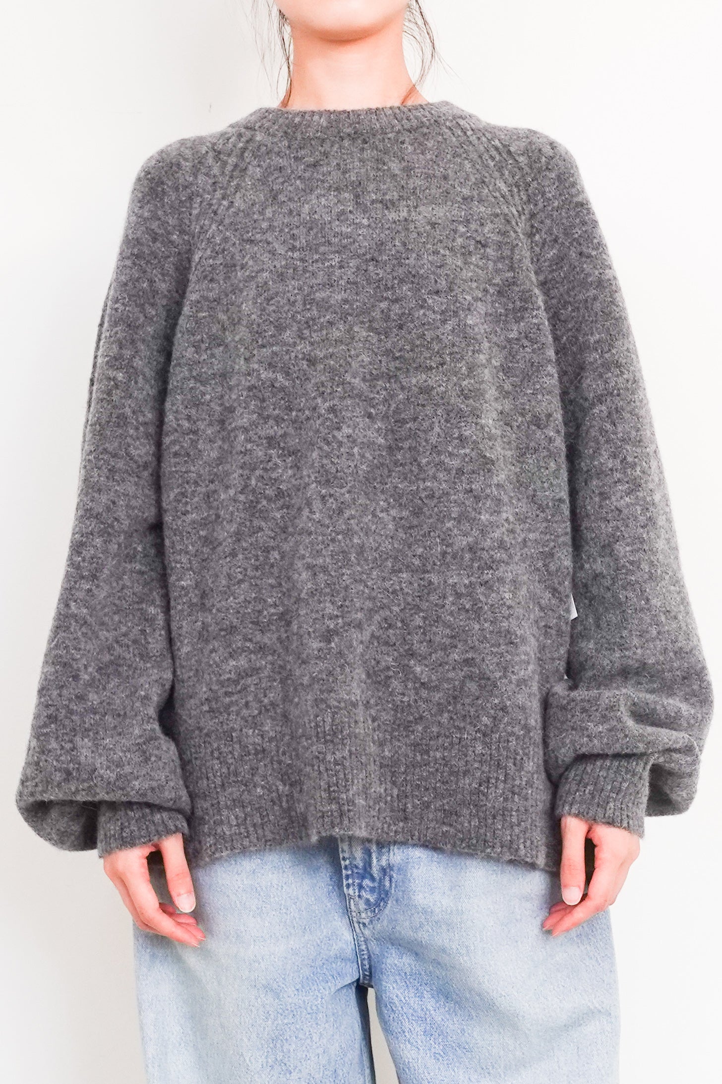 Grey knitted sweater RRP £110