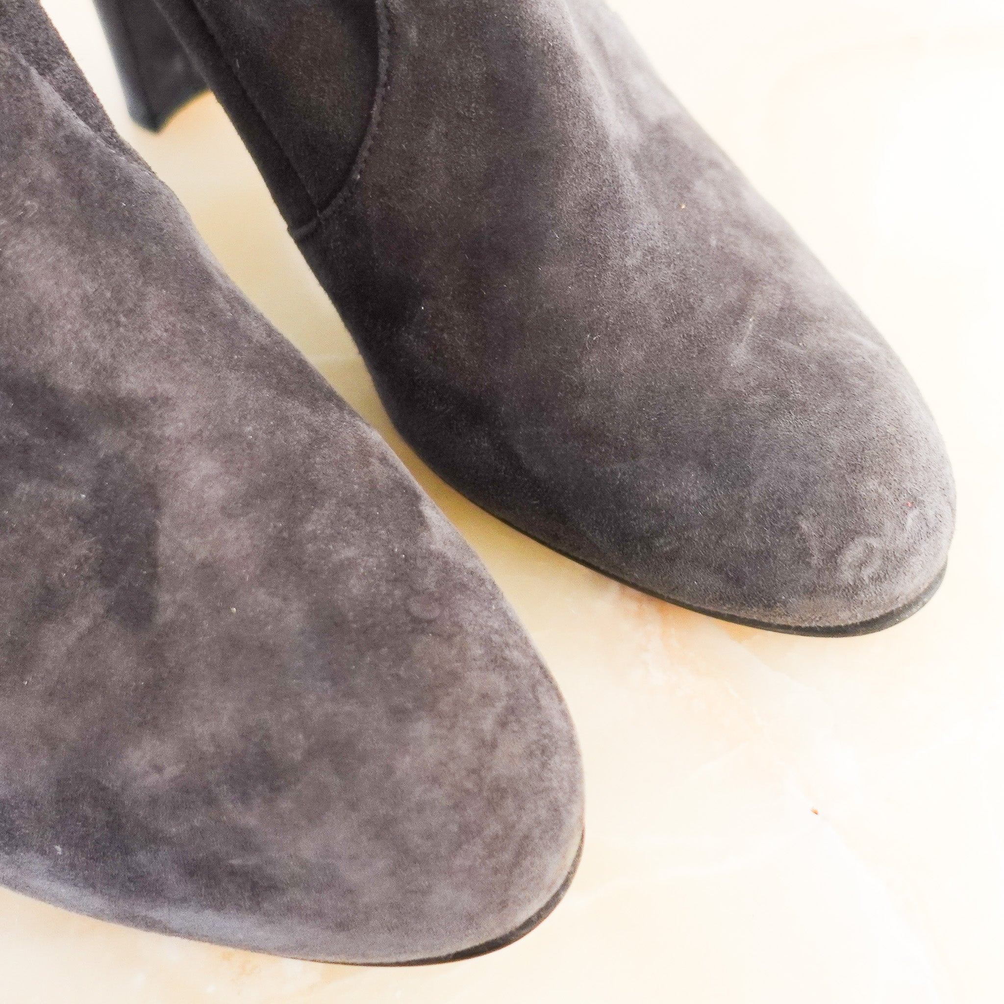 NEW Grey suede stretch over the knee boots RRP £650