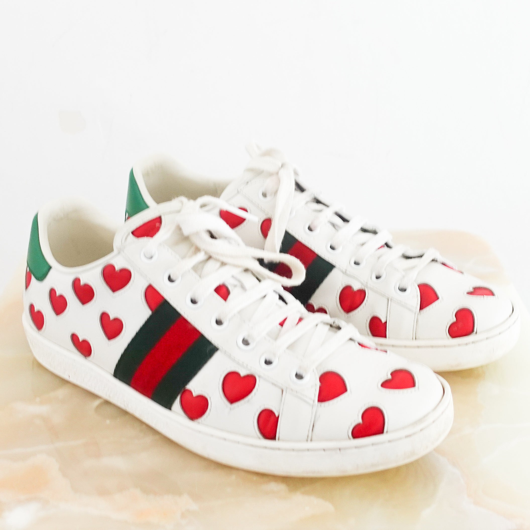 Ace valentine heart low top trainers RRP £550