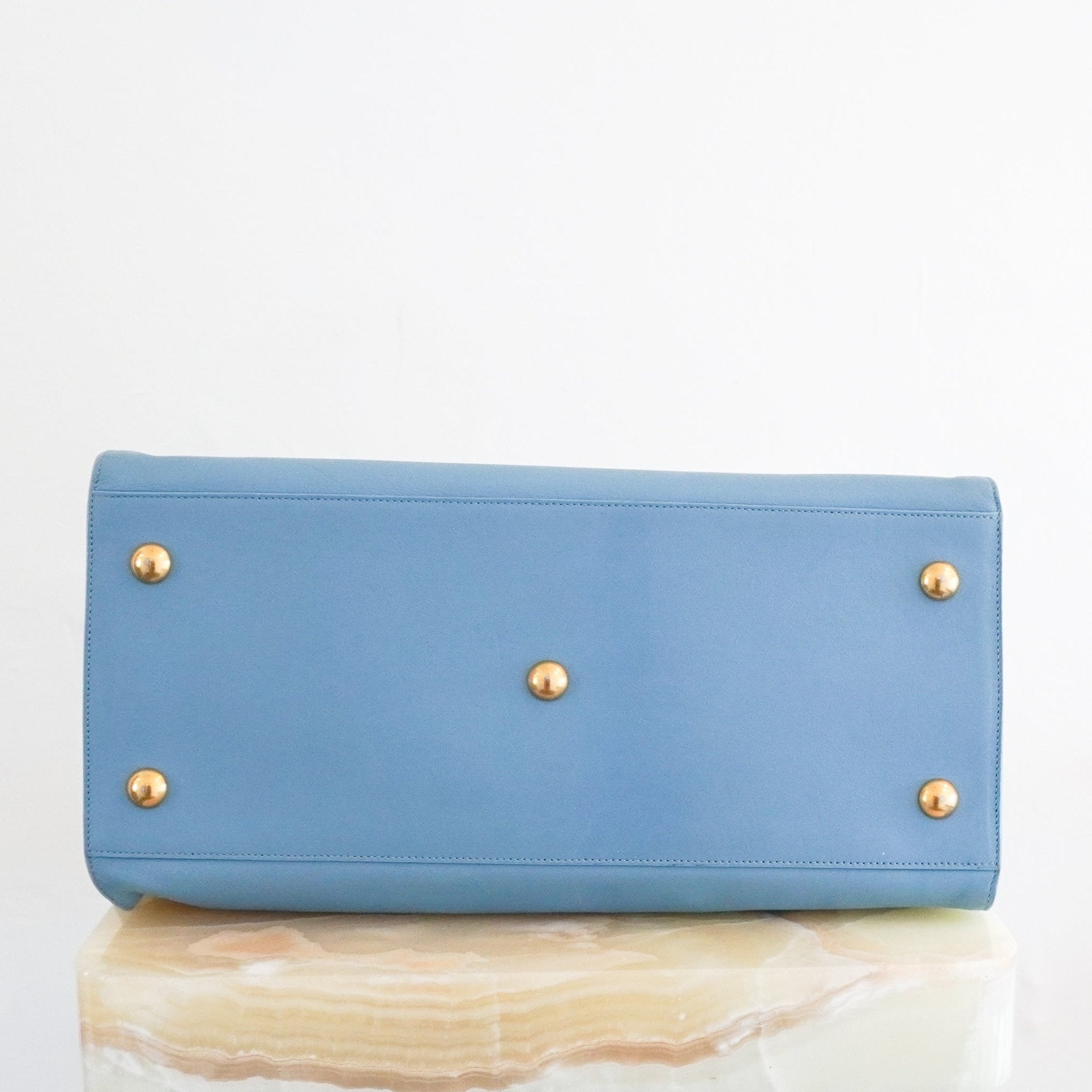 Saint Laurent Y Ligne Cabas Bag in Light Blue RRP £1800 | Authentic Preloved - Reloved Again