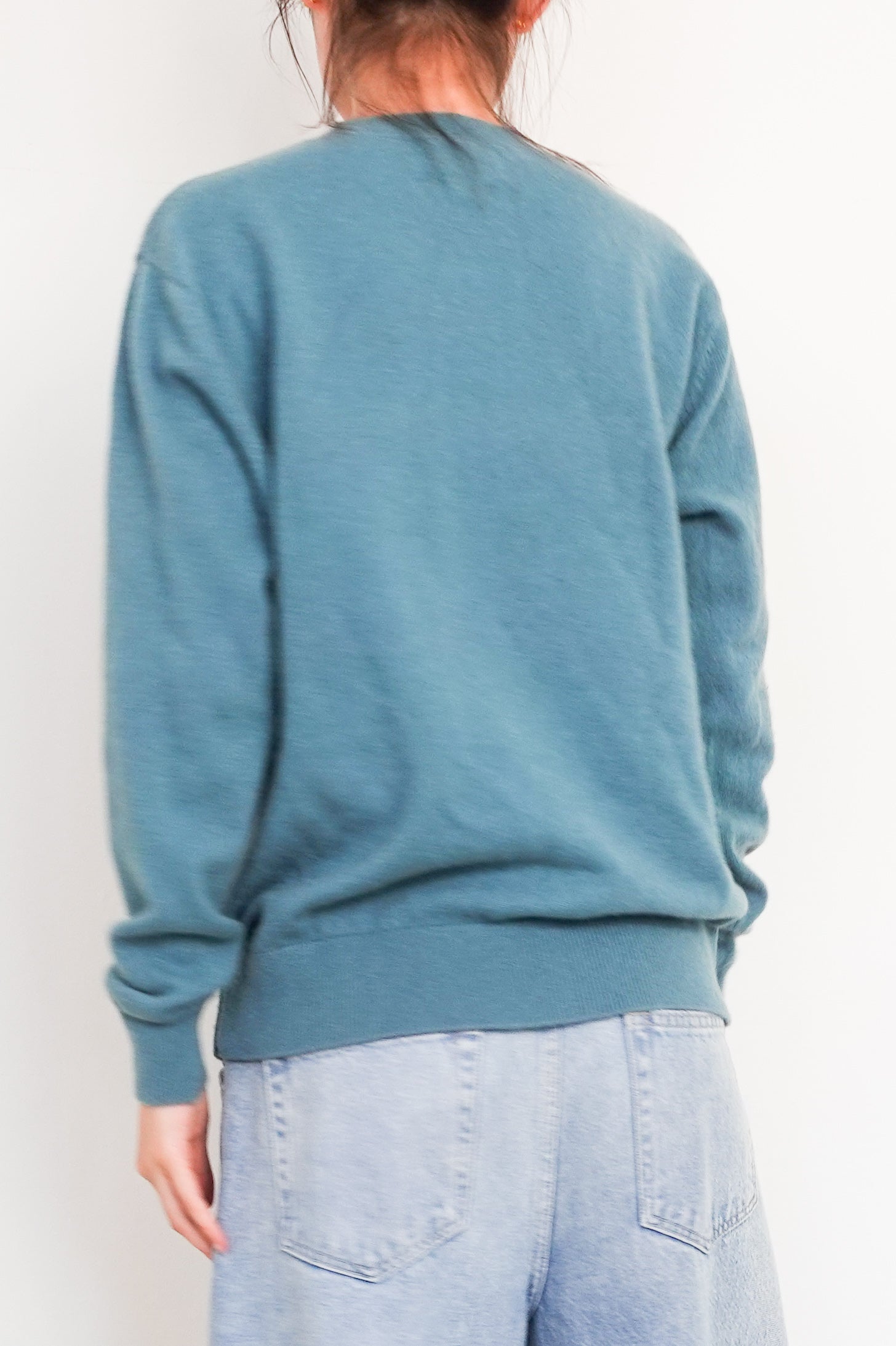 Turquoise cashmere knitted sweater RRP £550