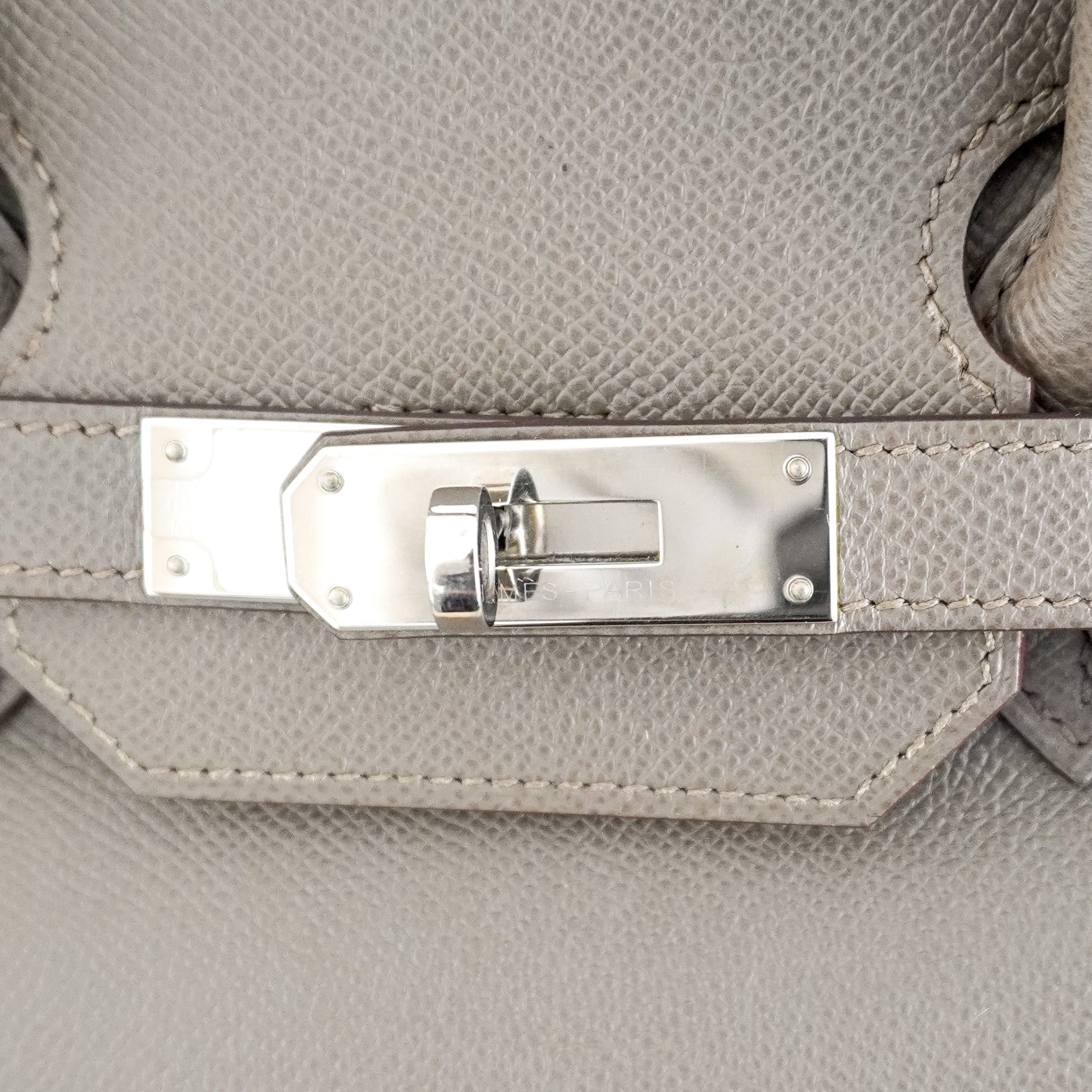 Hermès Birkin 35 Retourne in Etoupe Epsom Leather Palladium Hardware | Authentic Preloved