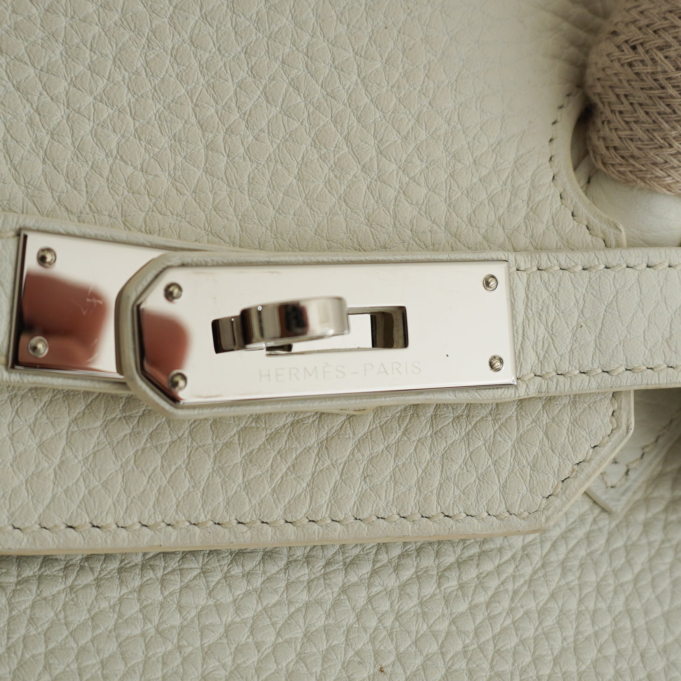 Hermès White Birkin 35 Togo Leather Palladium Hardware | Authentic Preloved