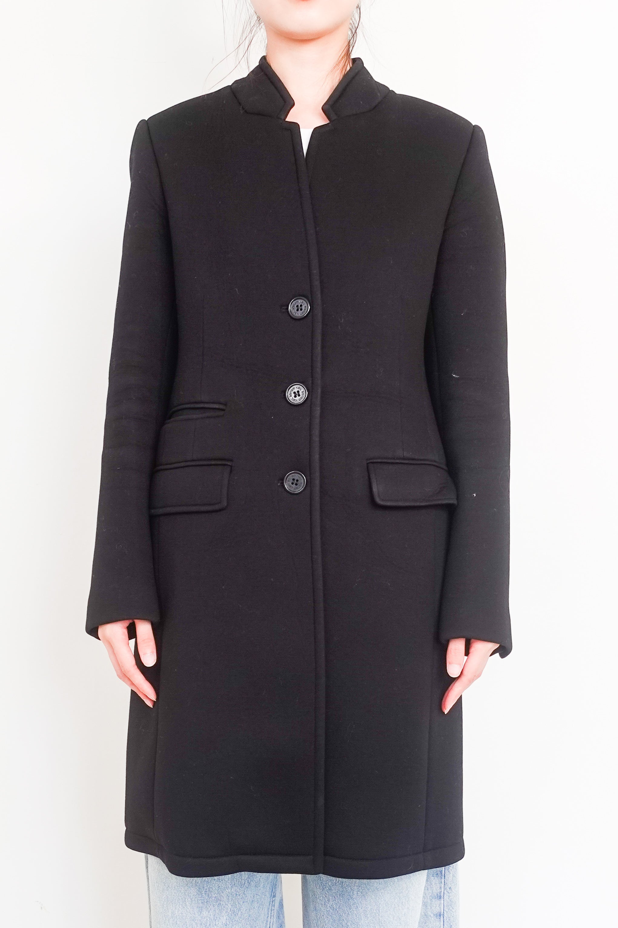 Black scuba evening coat RRP £250