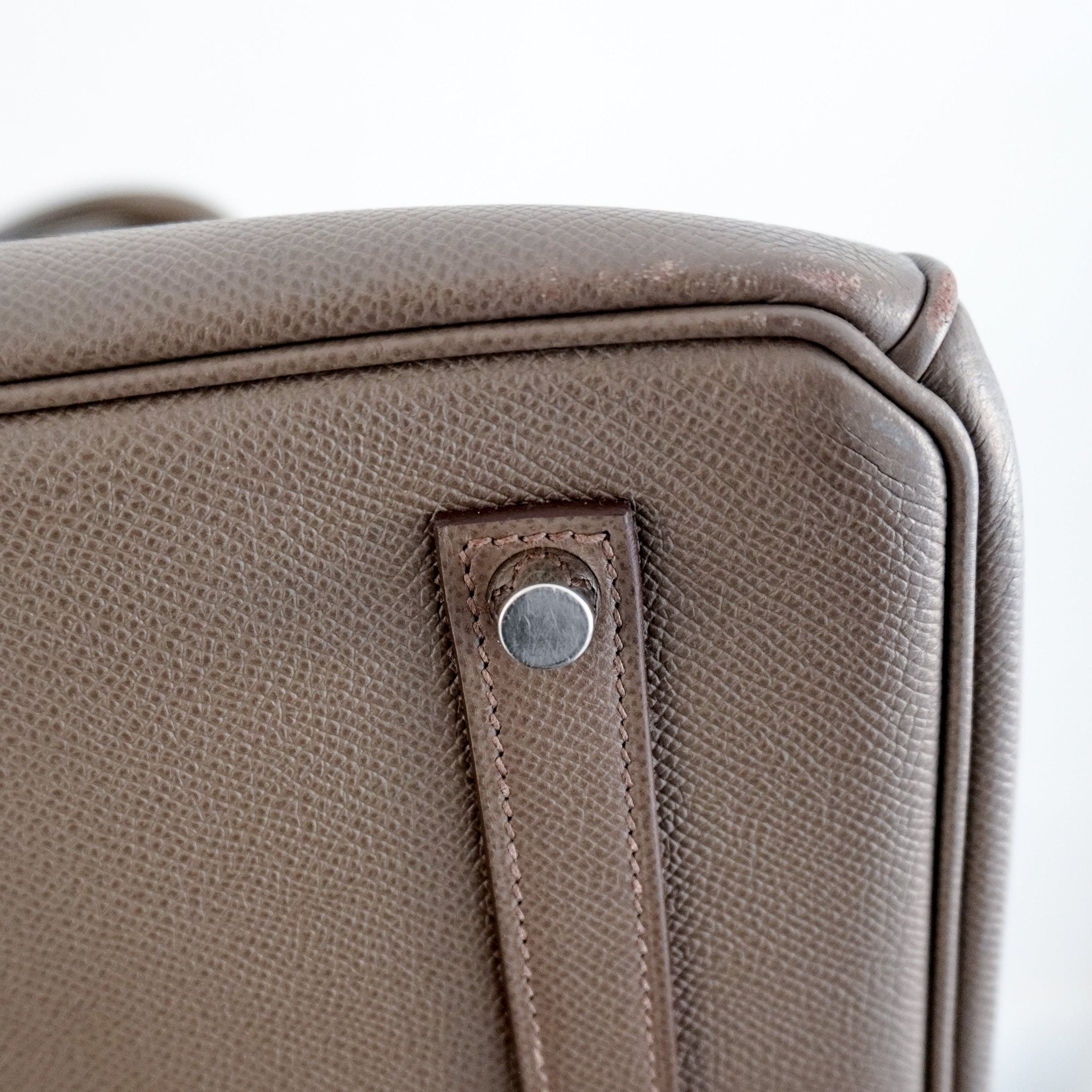 Hermès Birkin 35 Retourne in Etoupe Epsom Leather Palladium Hardware | Authentic Preloved - Reloved Again
