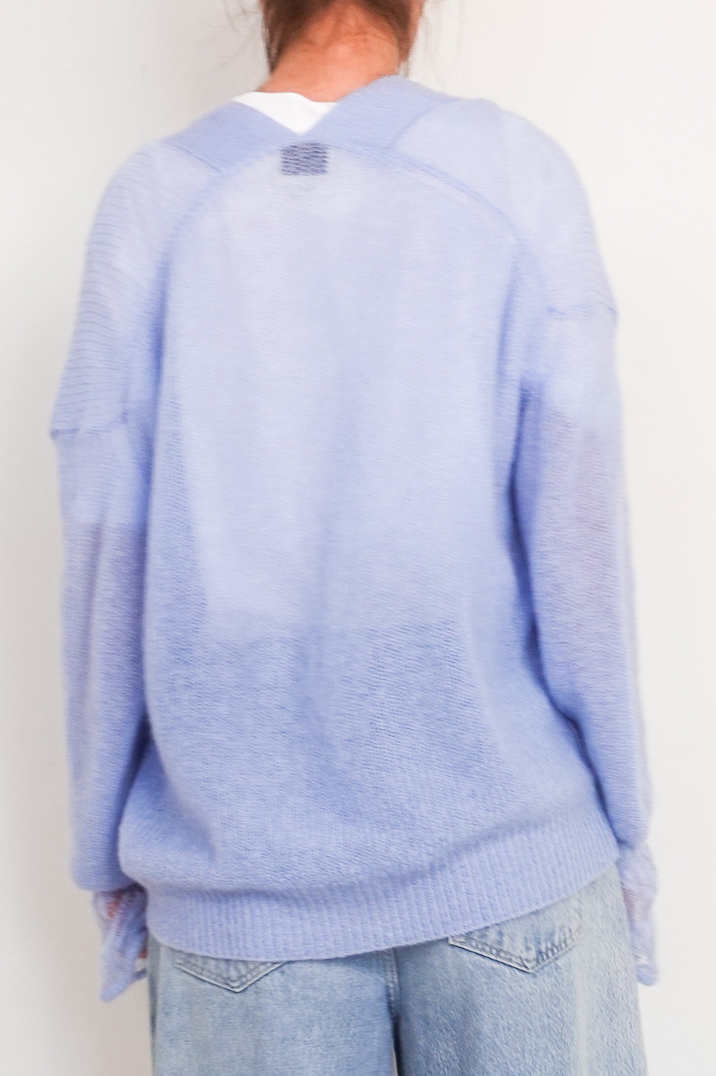 Baby blue knitted cardigan RRP £200