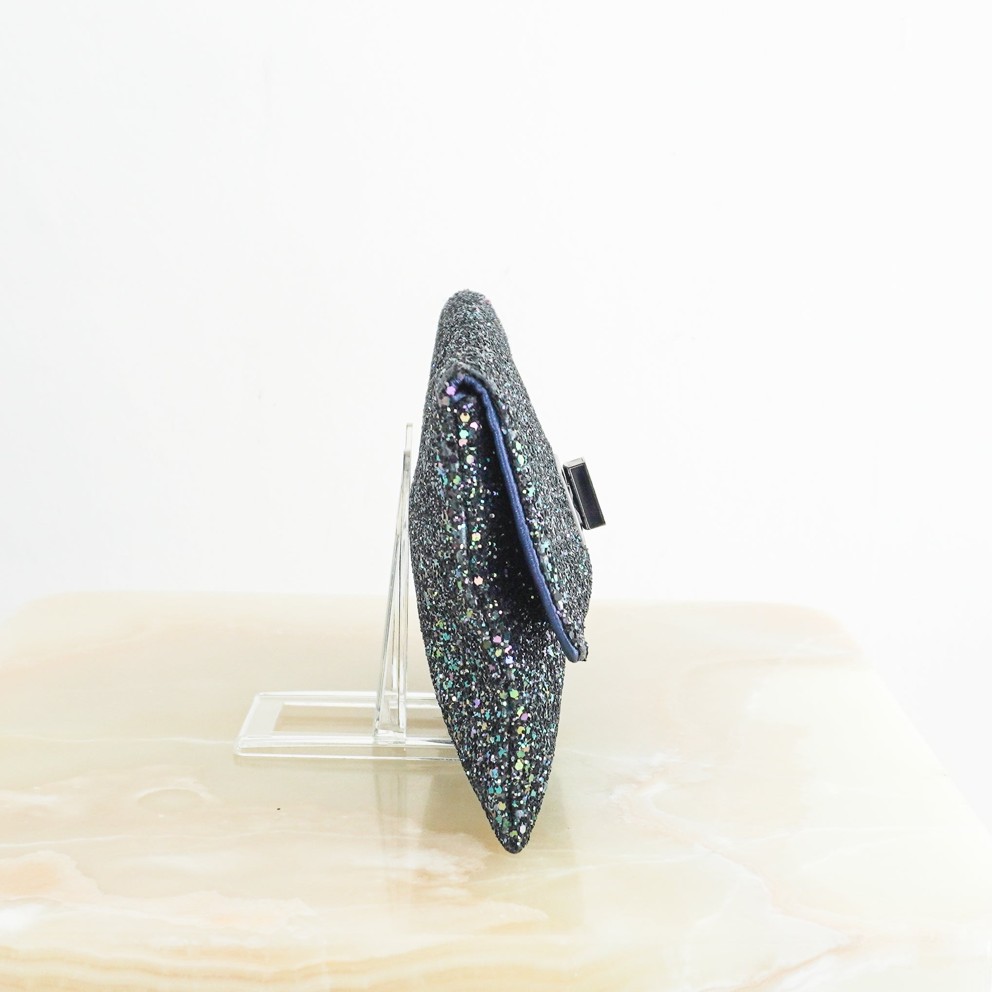 Anya Hindmarch Blue Sequin Clutch Bag RRP £285 | Authentic Preloved - Reloved Again