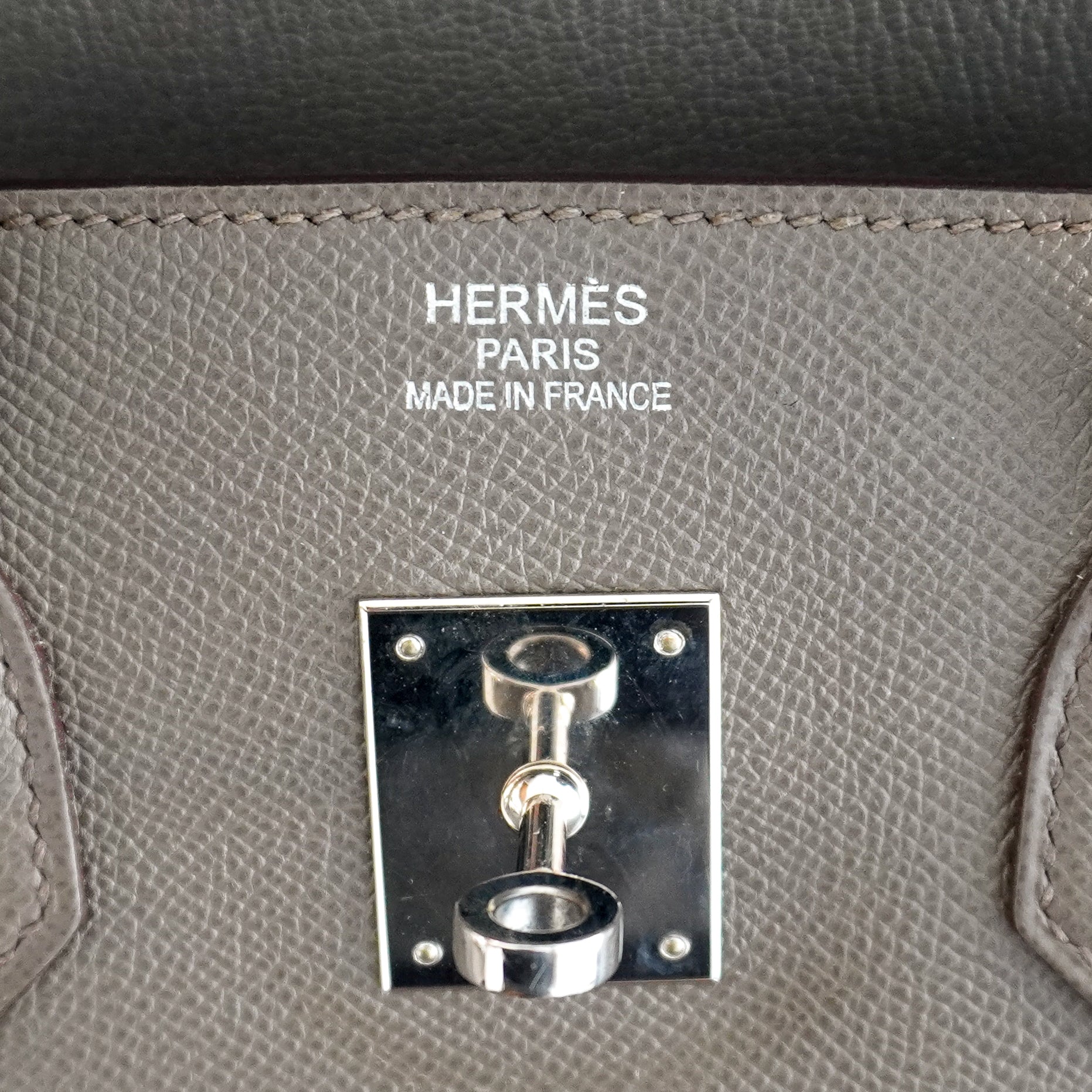 Hermès Birkin 35 Retourne in Etoupe Epsom Leather Palladium Hardware | Authentic Preloved - Reloved Again