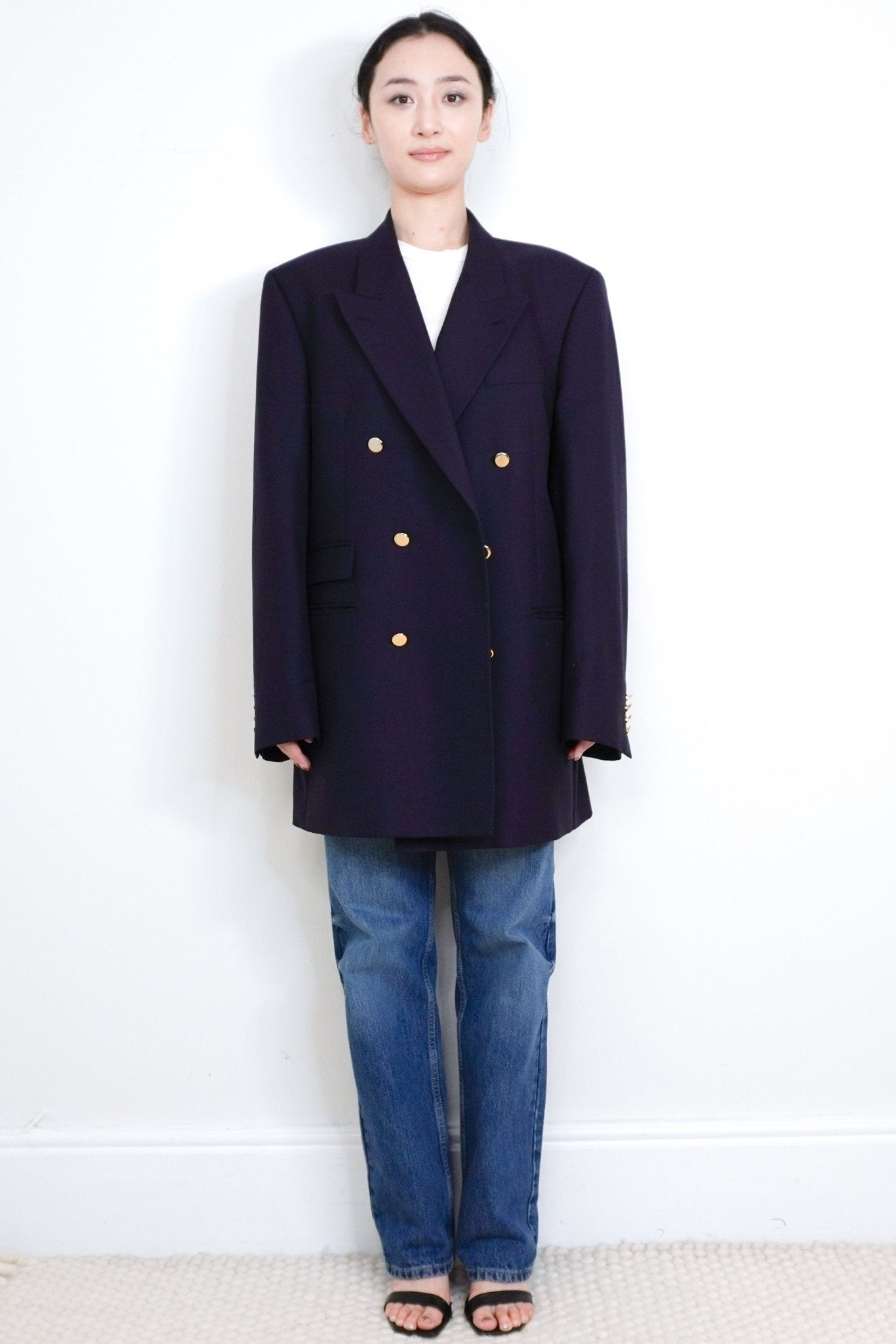 Roderick Charles Navy Double - Breasted Blazer RRP £1K | Authentic Preloved - Reloved Again