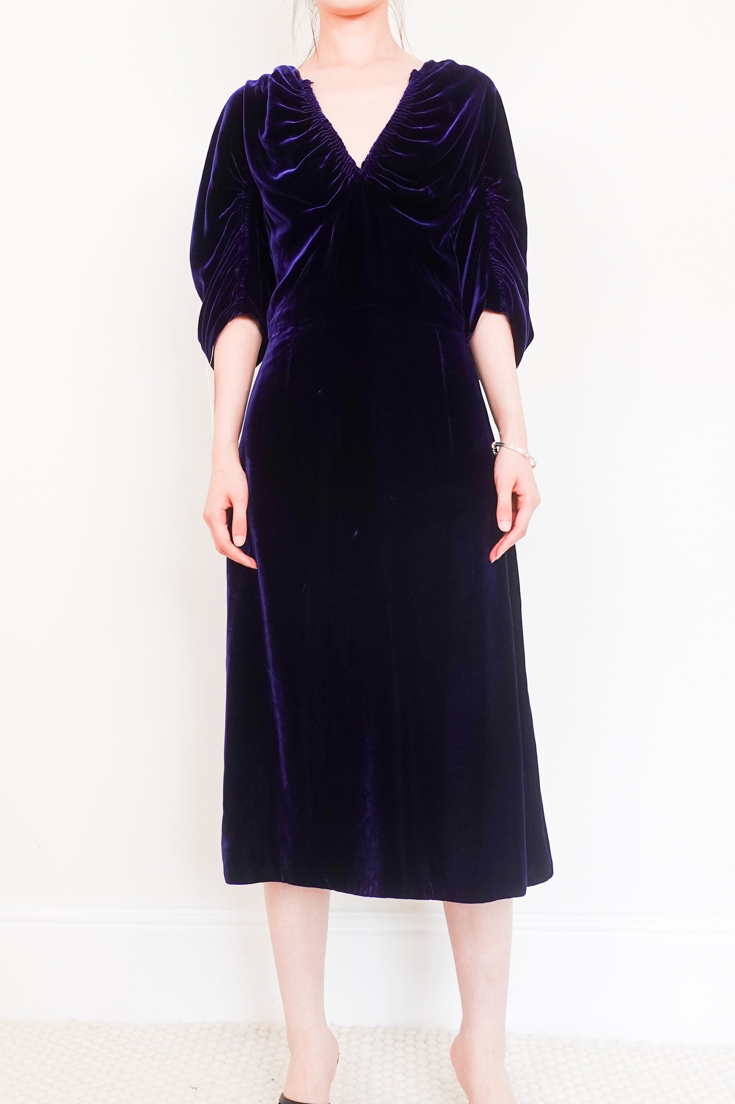 Velvet blue dress RRP £450