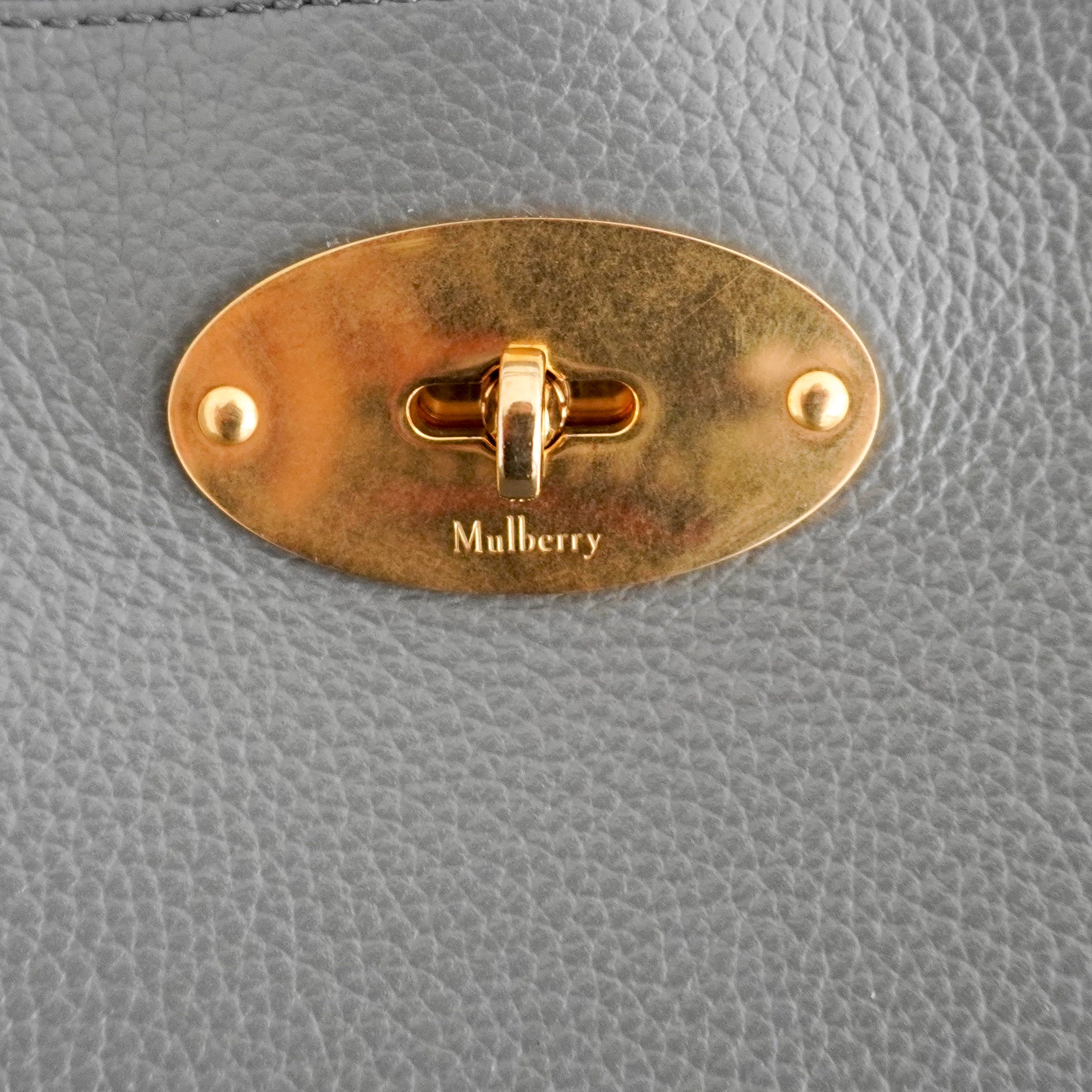 Mulberry Bayswater Small Classic Grain Tote Bag in Charcoal (RRP £846) | Authentic Preloved