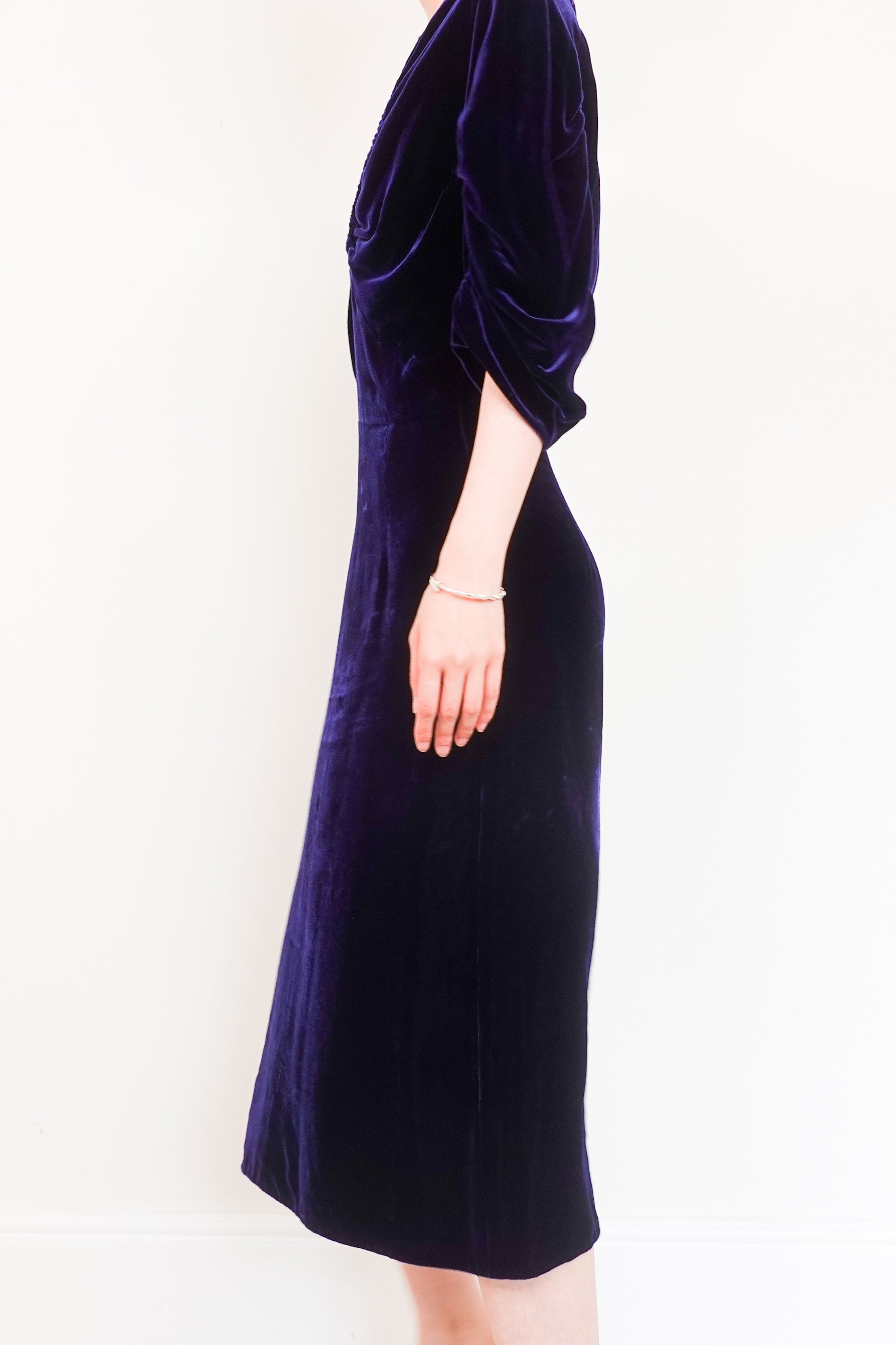 Velvet blue dress RRP £450