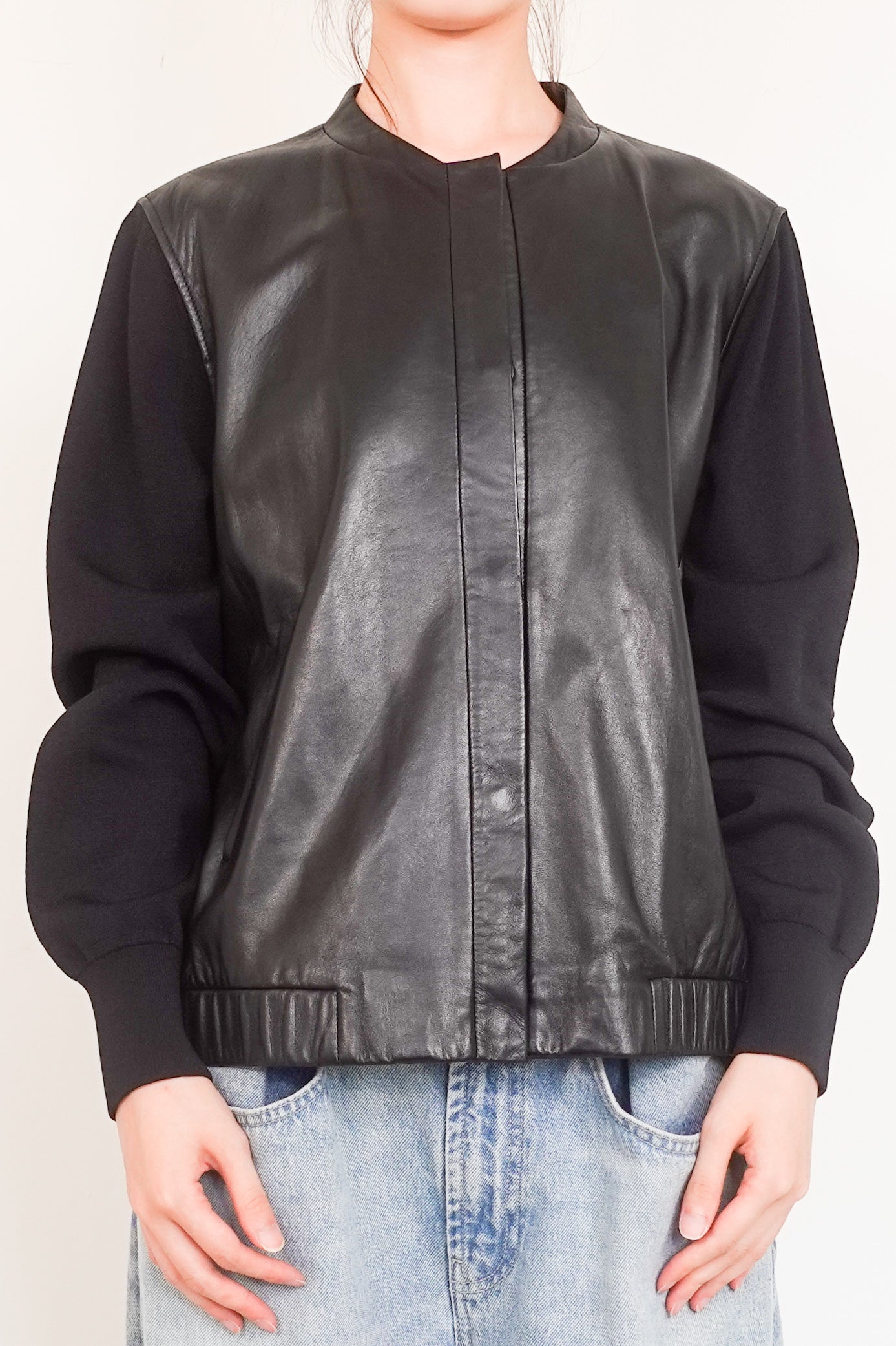 Leather bomber jacket RRP £180