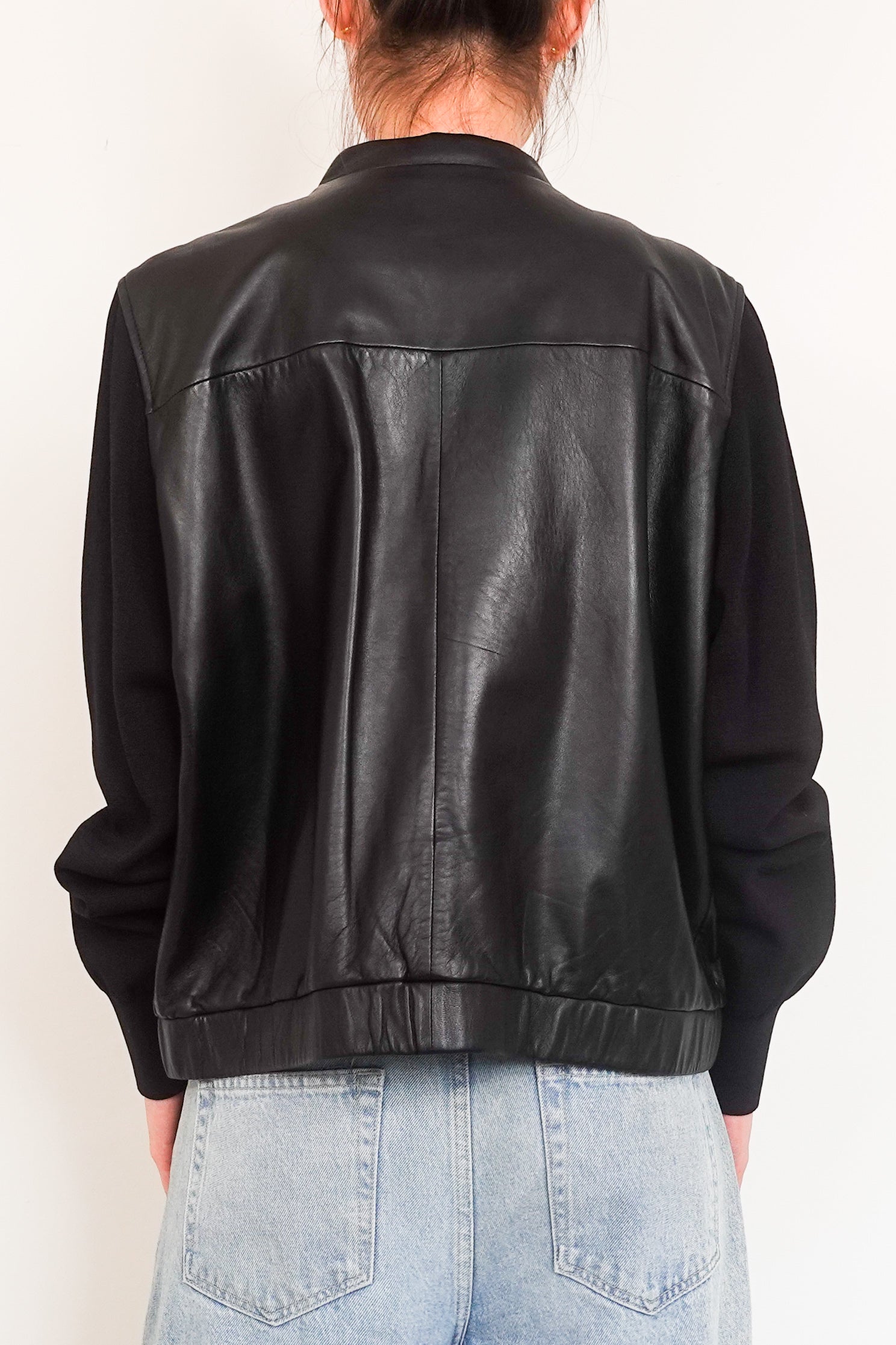 Leather bomber jacket RRP £180