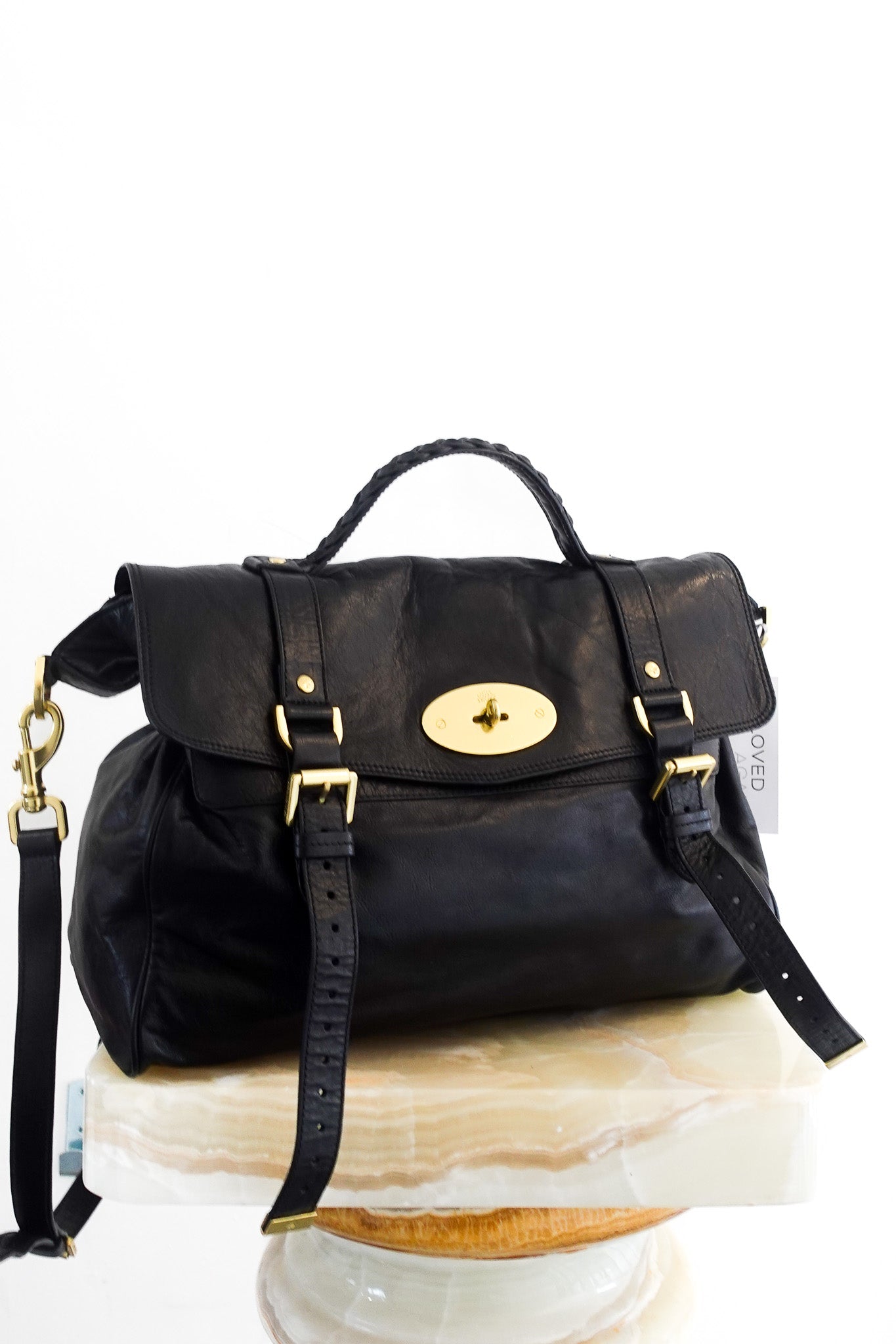 Oversized Alexa black crossbody bag RRP £1395