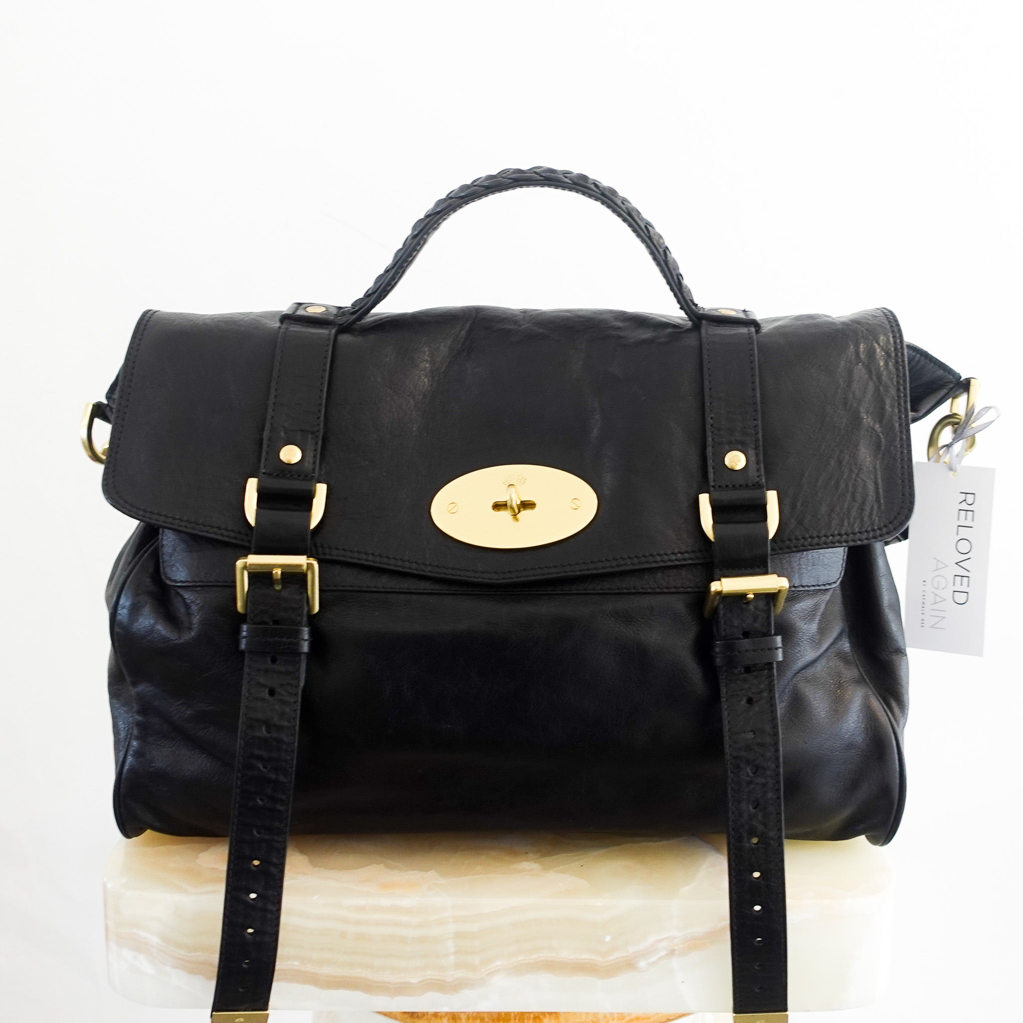 Oversized Alexa black crossbody bag RRP £1395