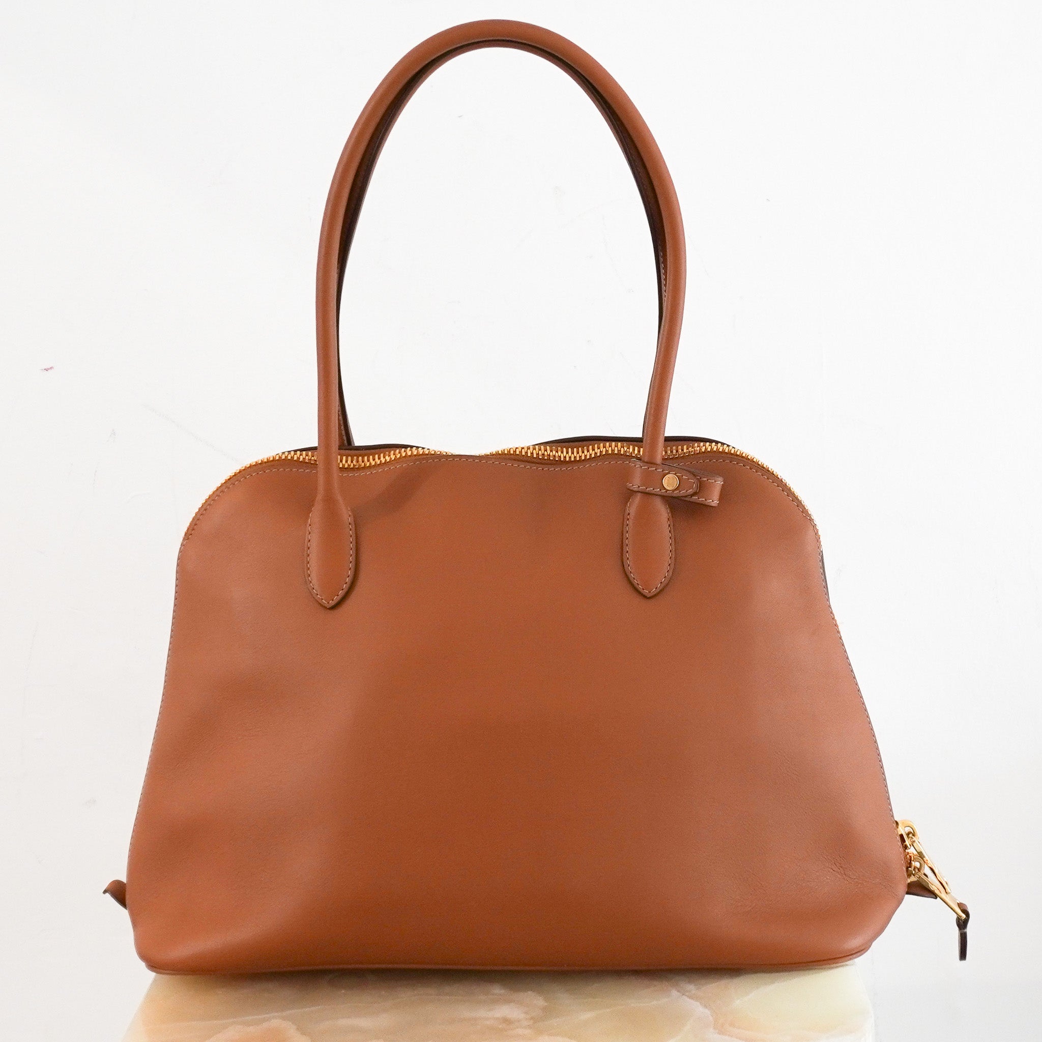 Miu Miu Logo Embossed Shoulder Bag in Camel Brown RRP £3600 | Authentic Preloved - Reloved Again