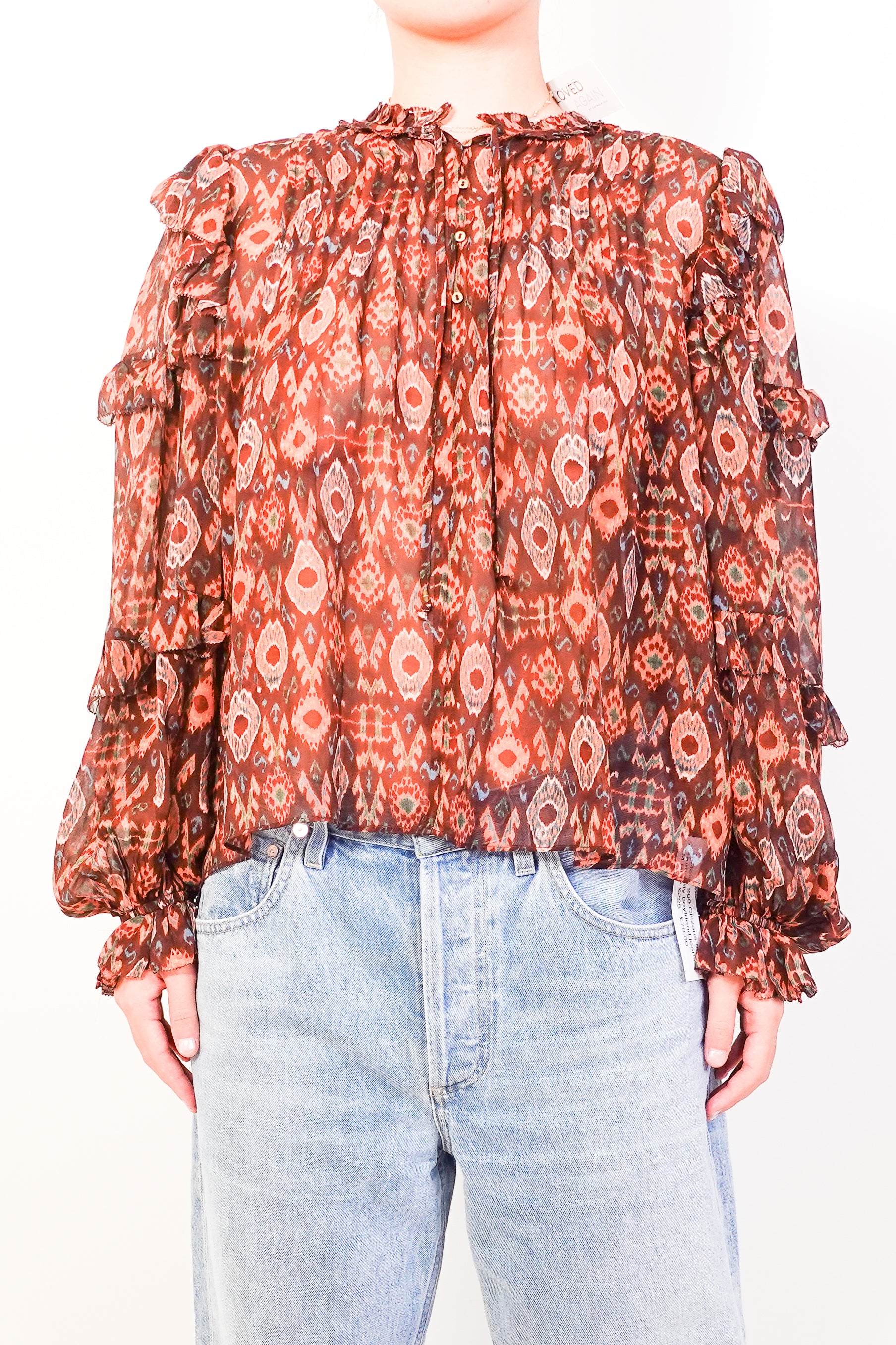 Silk Patterned Blouse RRP £179